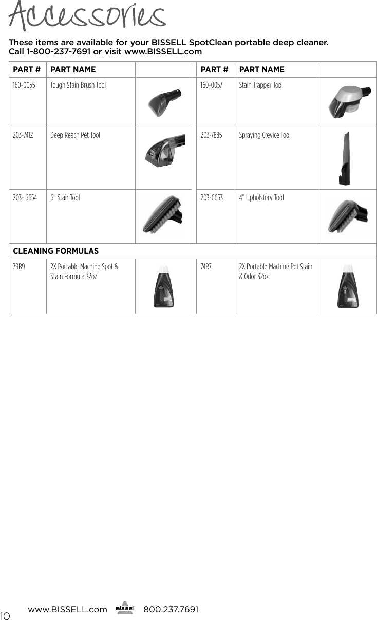 Page 10 of 12 - Bissell Bissell-Bissell-Vacuum-Cleaner-5207-Users-Manual-  Bissell-bissell-vacuum-cleaner-5207-users-manual