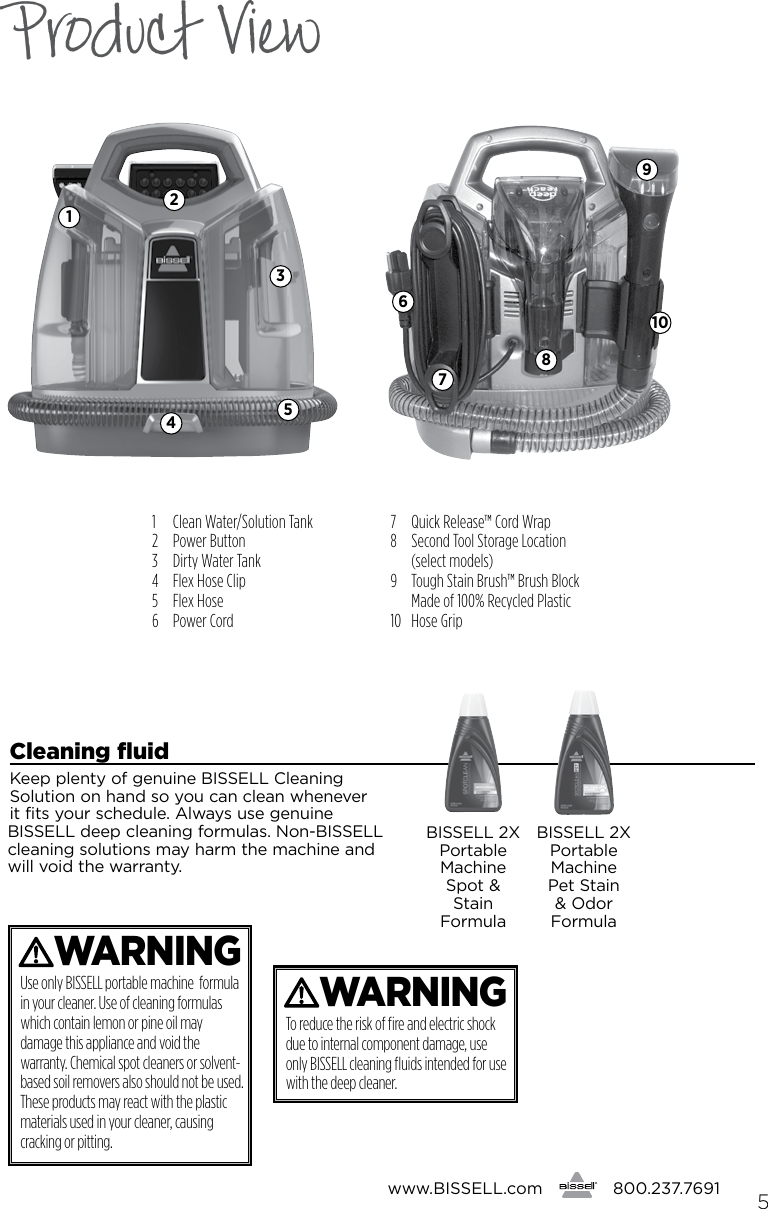 Page 5 of 12 - Bissell Bissell-Bissell-Vacuum-Cleaner-5207-Users-Manual-  Bissell-bissell-vacuum-cleaner-5207-users-manual