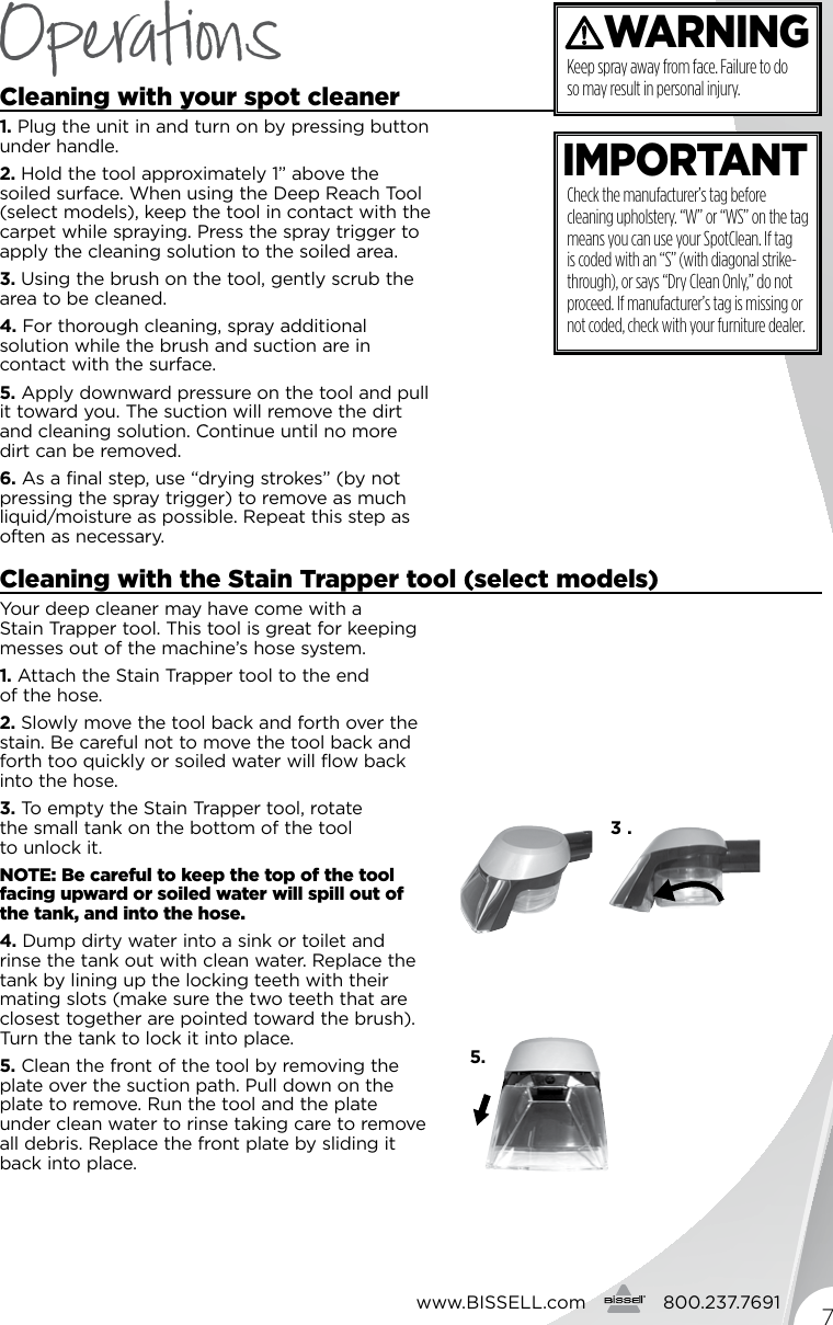 Page 7 of 12 - Bissell Bissell-Bissell-Vacuum-Cleaner-5207-Users-Manual-  Bissell-bissell-vacuum-cleaner-5207-users-manual