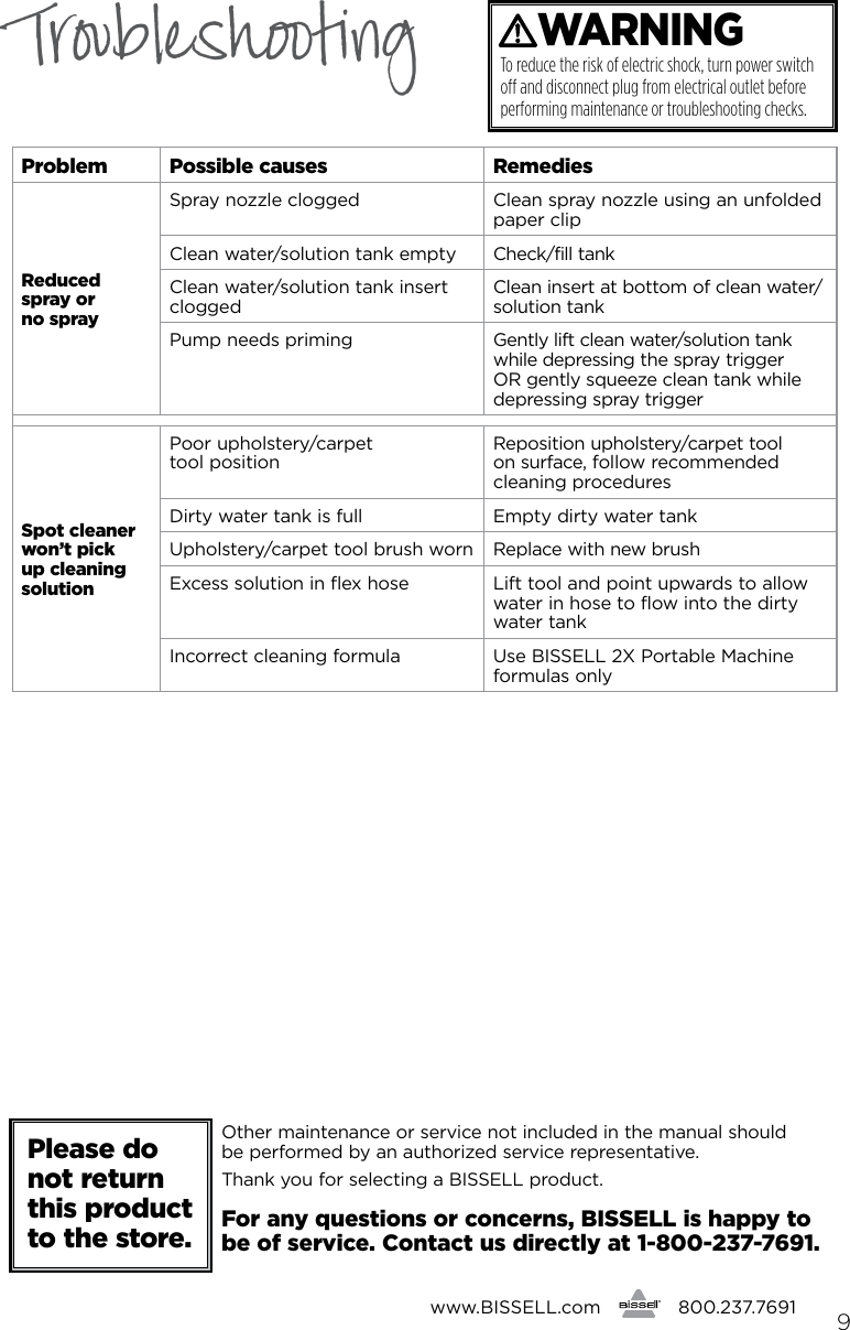 Page 9 of 12 - Bissell Bissell-Bissell-Vacuum-Cleaner-5207-Users-Manual-  Bissell-bissell-vacuum-cleaner-5207-users-manual