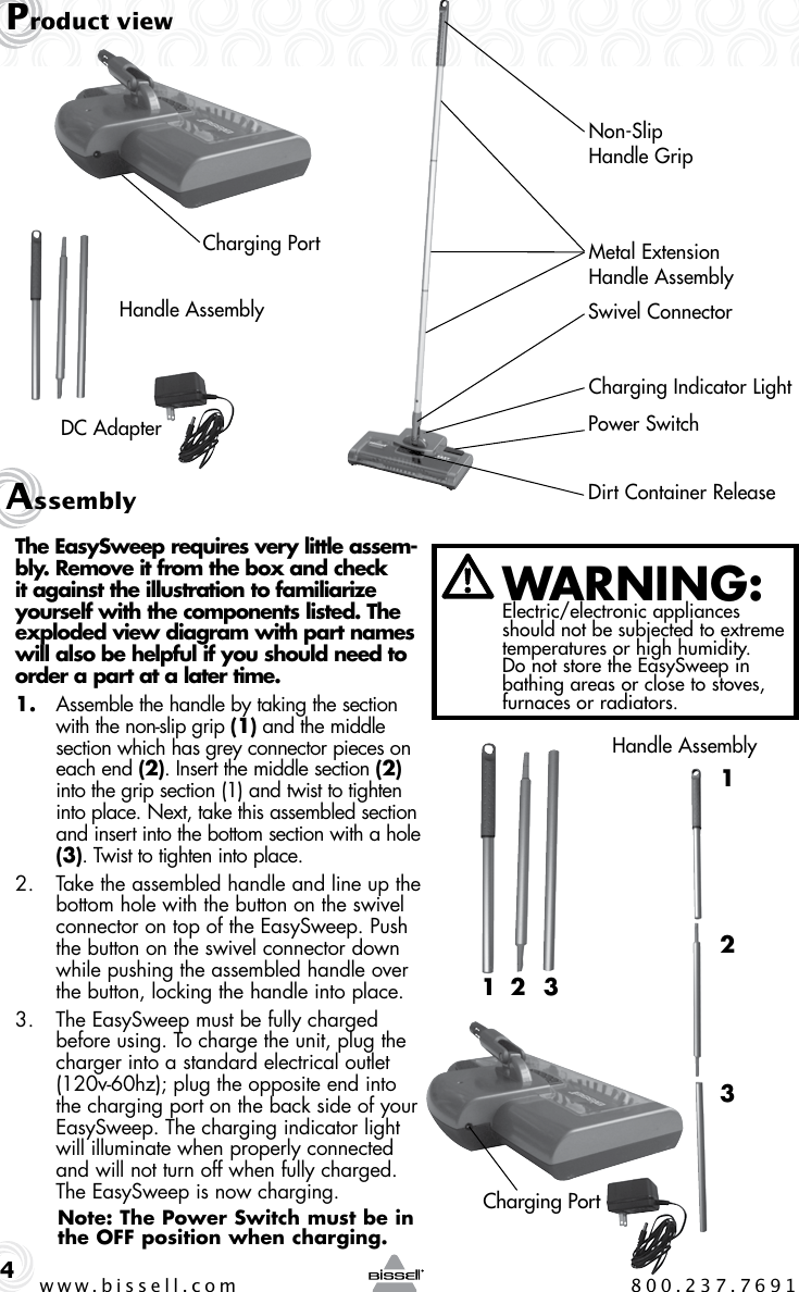 Page 4 of 8 - Bissell Bissell-Easy-Sweep-15D1-Users-Manual-  Bissell-easy-sweep-15d1-users-manual