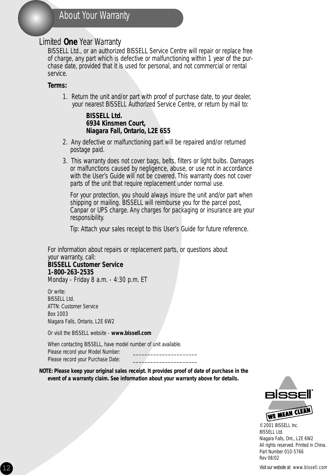 Page 12 of 12 - Bissell Bissell-Little-Green-1400-Series-Users-Manual- ManualsLib - Makes It Easy To Find Manuals Online!  Bissell-little-green-1400-series-users-manual