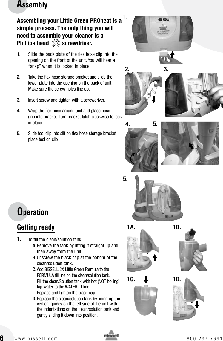 Page 6 of 12 - Bissell Bissell-Little-Green-Proheat-14259-Owners-Manual