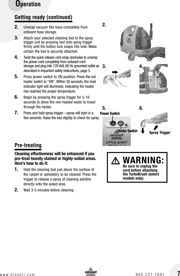 Page 7 of 12 - Bissell Bissell-Little-Green-Proheat-14259-Owners-Manual