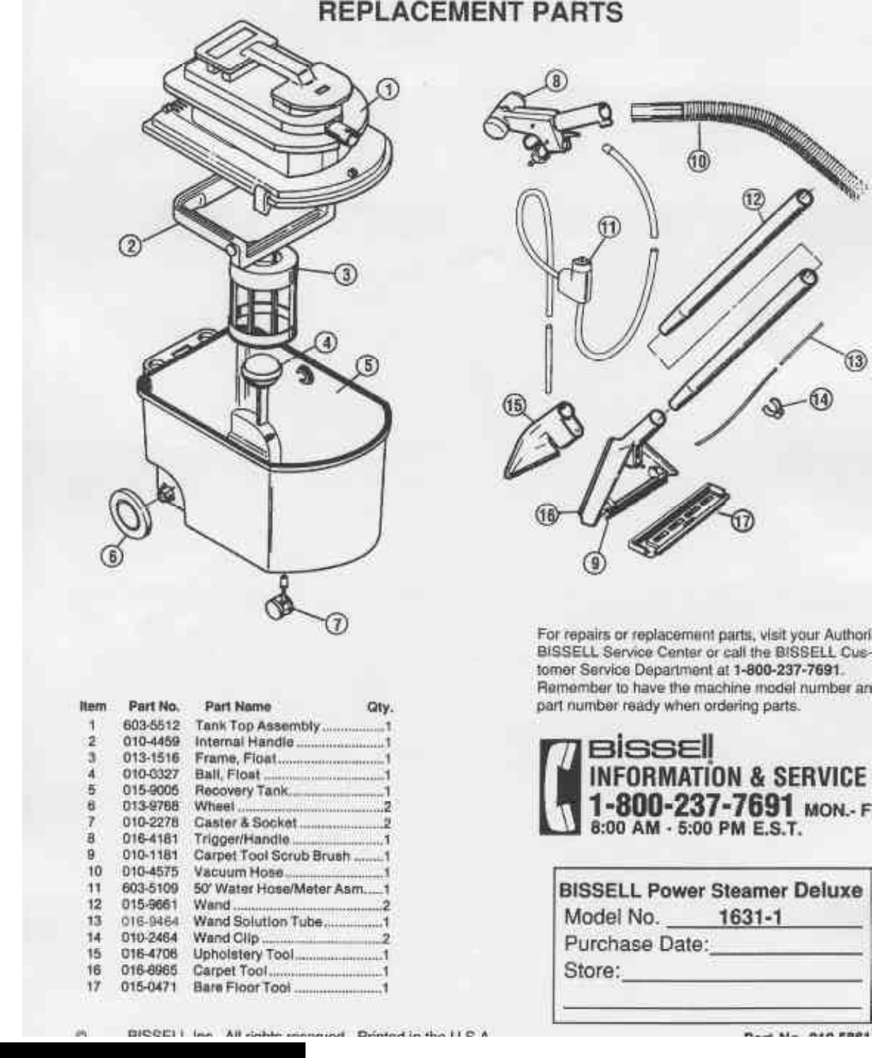 Page 10 of 10 - Bissell Bissell-Power-Steamer-Deluxe-1631-1-Owners-Manual-820202 ManualsLib - Makes It Easy To Find Manuals Online! User Manual
