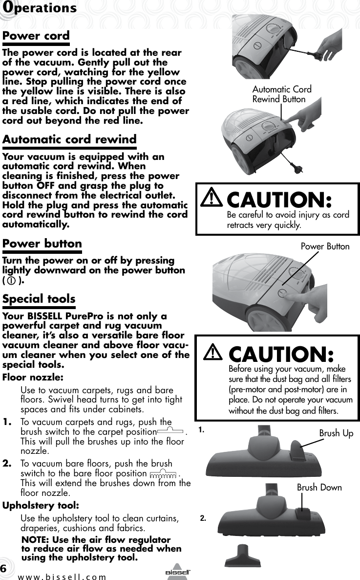 Page 6 of 12 - Bissell Bissell-Purepro-32N3-Users-Manual-  Bissell-purepro-32n3-users-manual