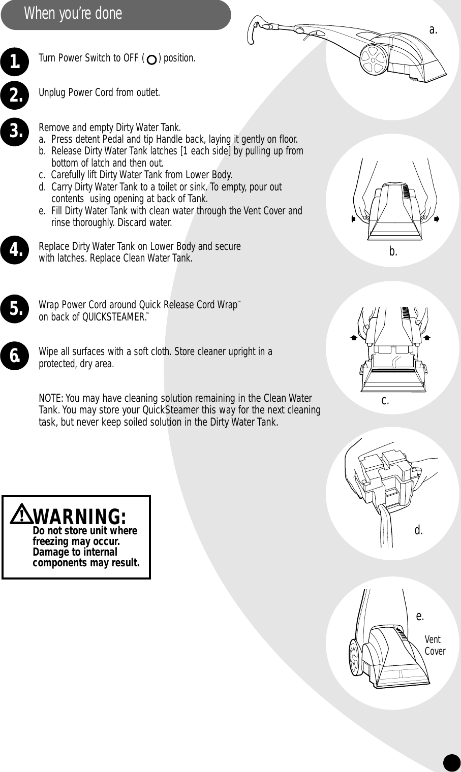 Page 9 of 12 - Bissell Bissell-Quicksteamer-1950-Users-Manual-  Bissell-quicksteamer-1950-users-manual