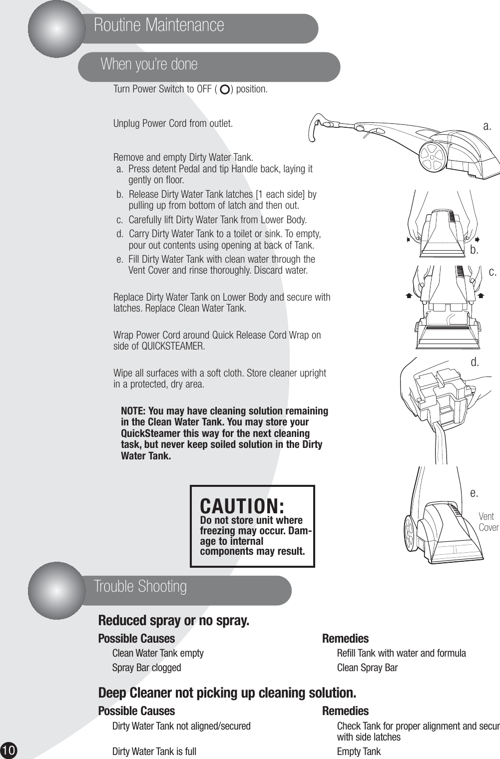 Page 10 of 12 - Bissell Bissell-Quickwash-1950-Users-Manual- User's Guide 1950 2050 Series E  Bissell-quickwash-1950-users-manual