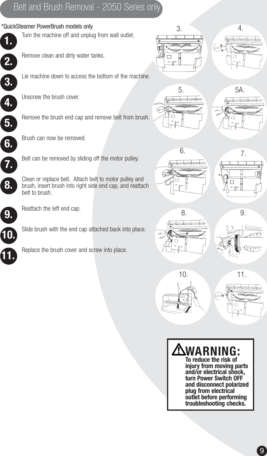 Page 9 of 12 - Bissell Bissell-Quickwash-1950-Users-Manual- User's Guide 1950 2050 Series E  Bissell-quickwash-1950-users-manual