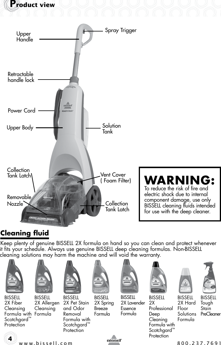 Page 4 of 12 - Bissell Bissell-Ready-Clean-47B2-Users-Manual-  Bissell-ready-clean-47b2-users-manual
