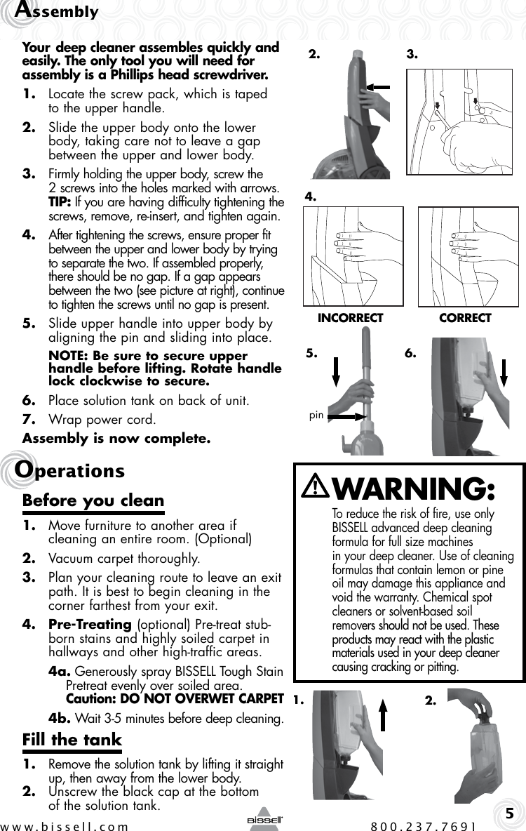 Page 5 of 12 - Bissell Bissell-Ready-Clean-47B2-Users-Manual-  Bissell-ready-clean-47b2-users-manual