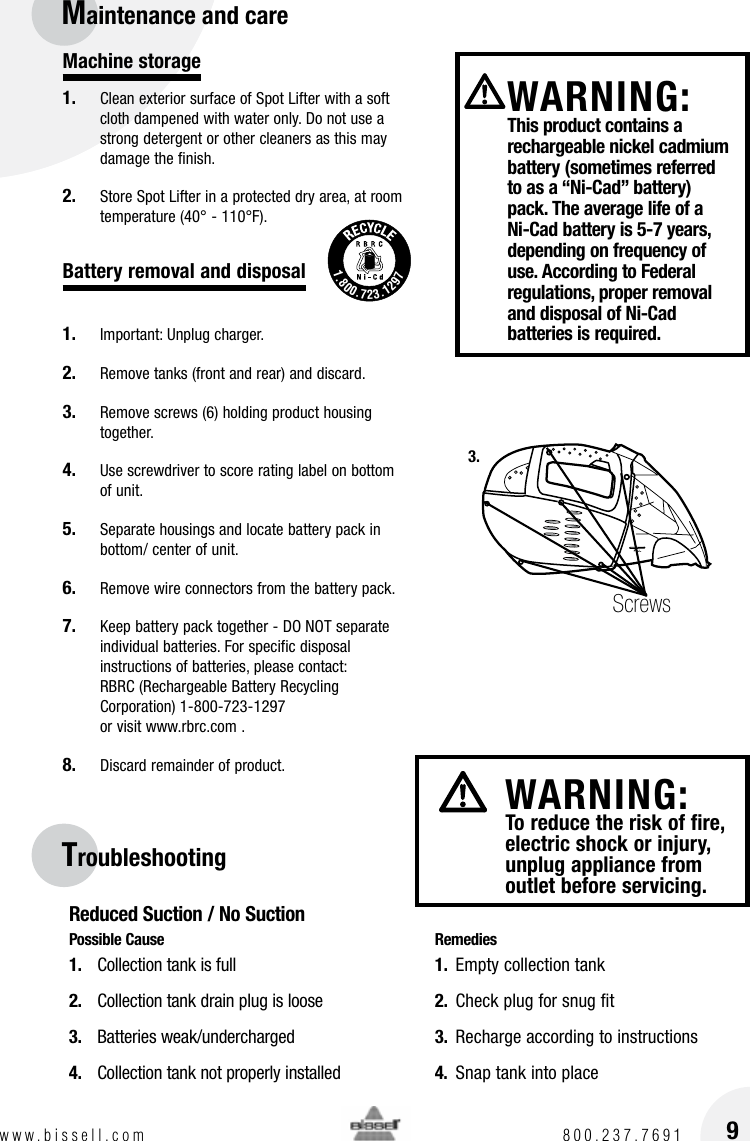 Spotlifter 2x Portable Carpet Cleaner 1719 B - Carpet Vidalondon