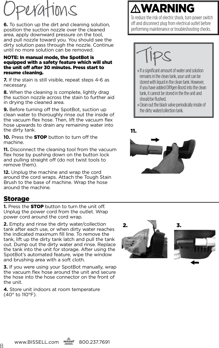 Page 8 of 12 - Bissell Bissell-Spotbot-Pet-33N8T-Owners-Manual