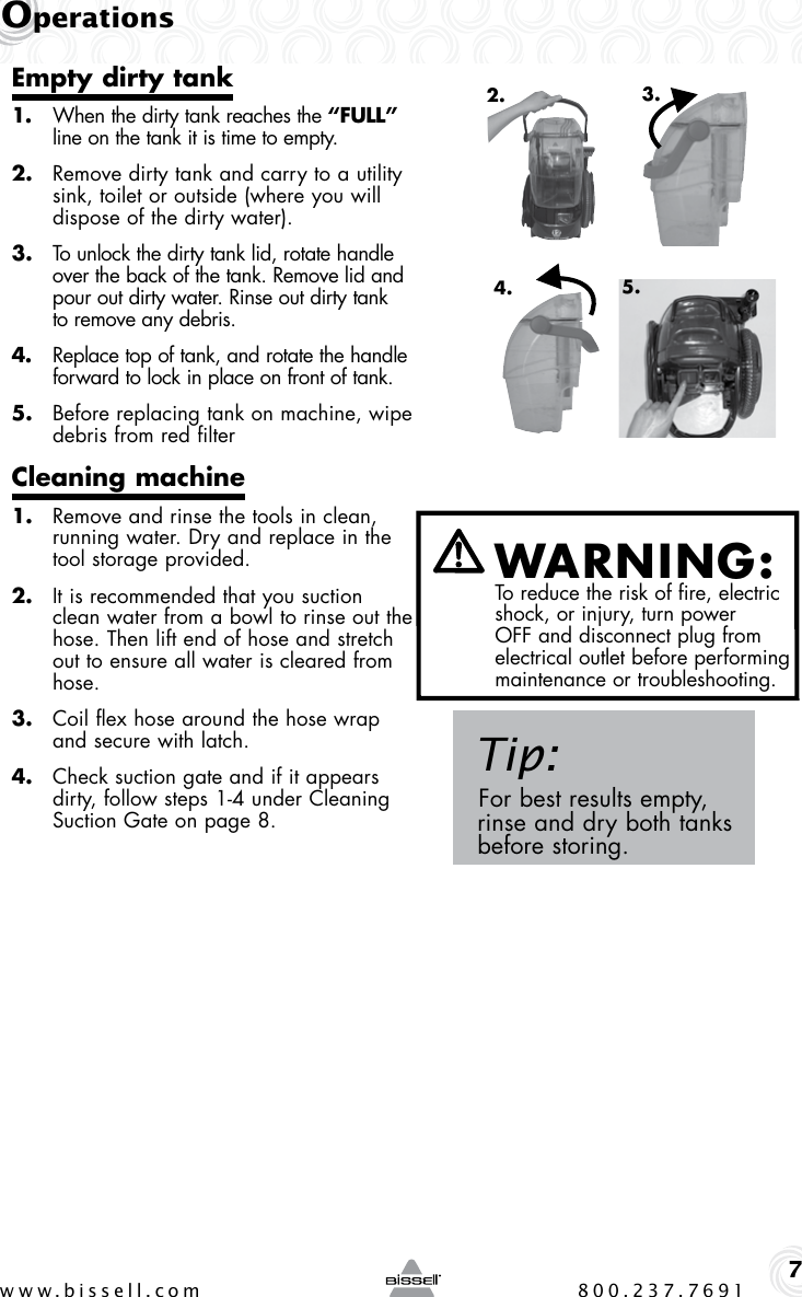 Page 7 of 12 - Bissell Bissell-Spotclean-Pro-3624-Owners-Manual