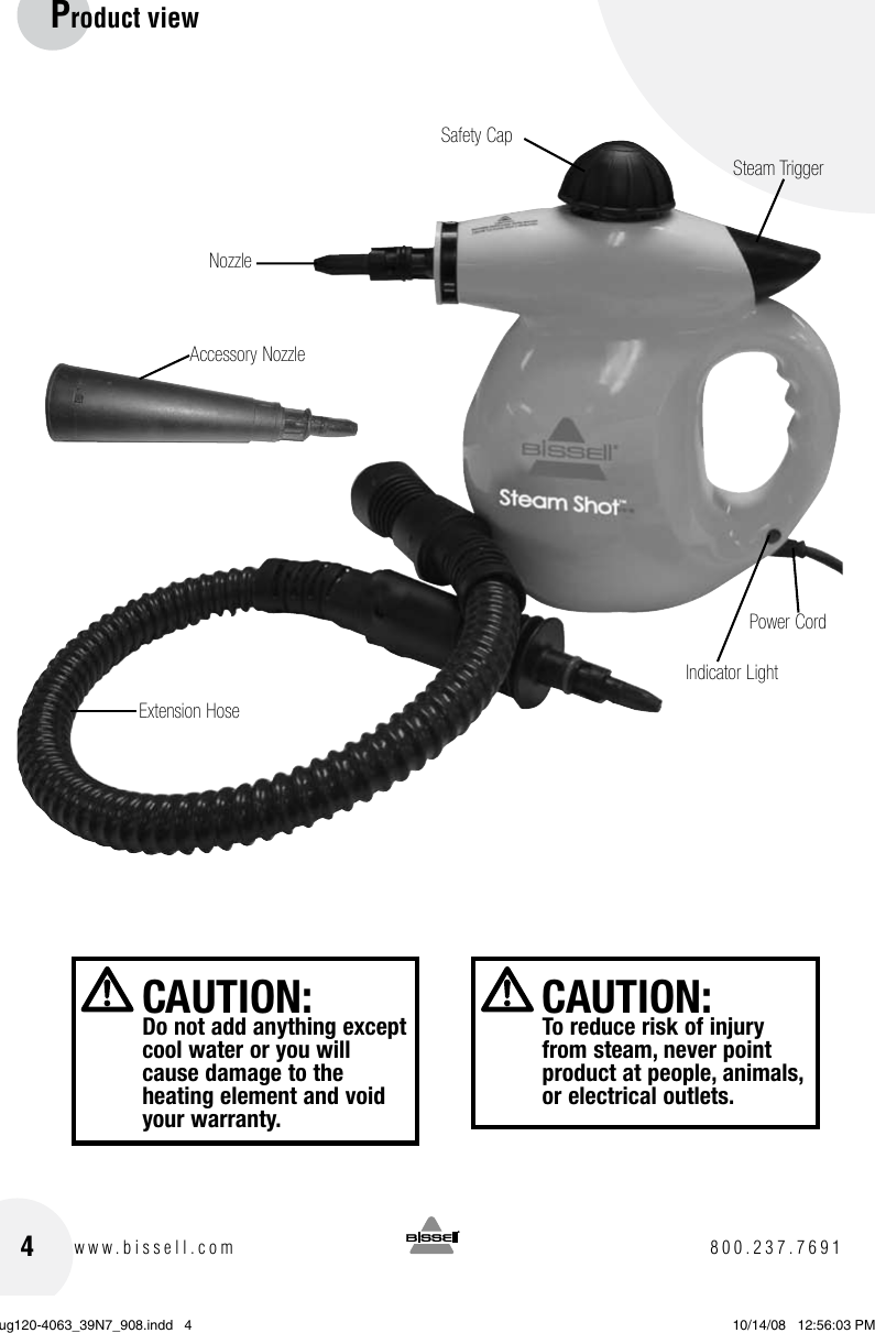Bissell Steam Shot 39N7 Users Manual