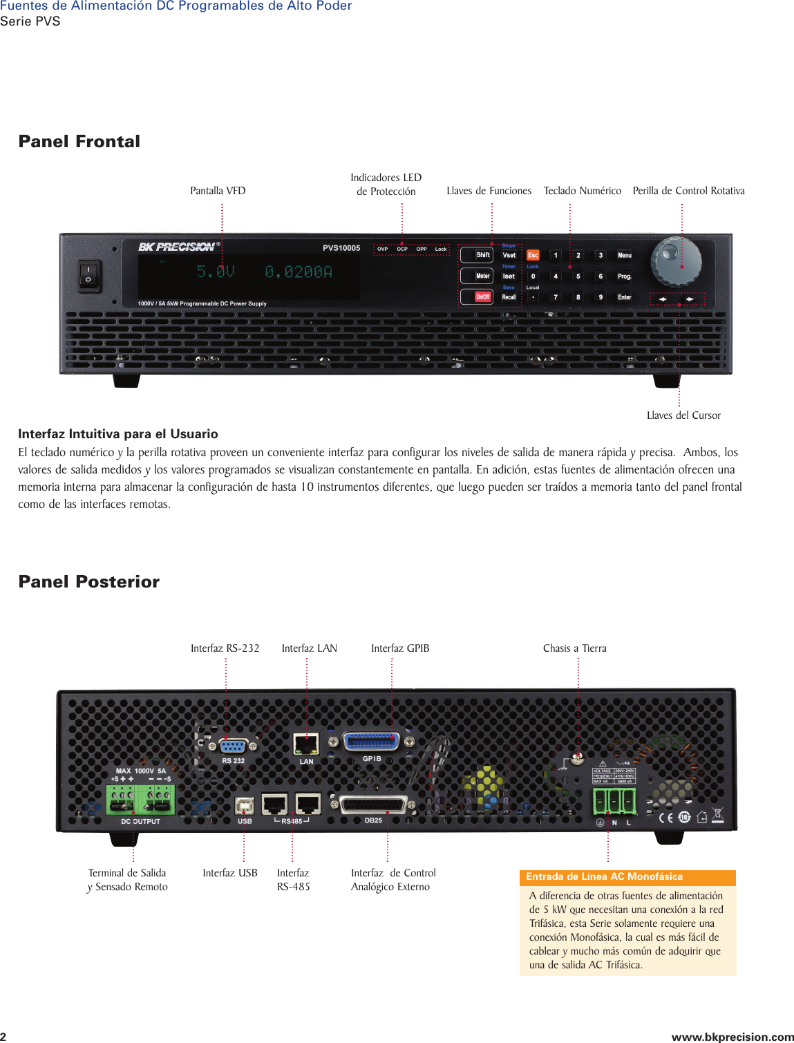 Page 2 of 6 - XLN3640, XLN6024, XLN8018 And XLN10014, XLN15010, XLN30052, XL6  PVS Hoja De Datos