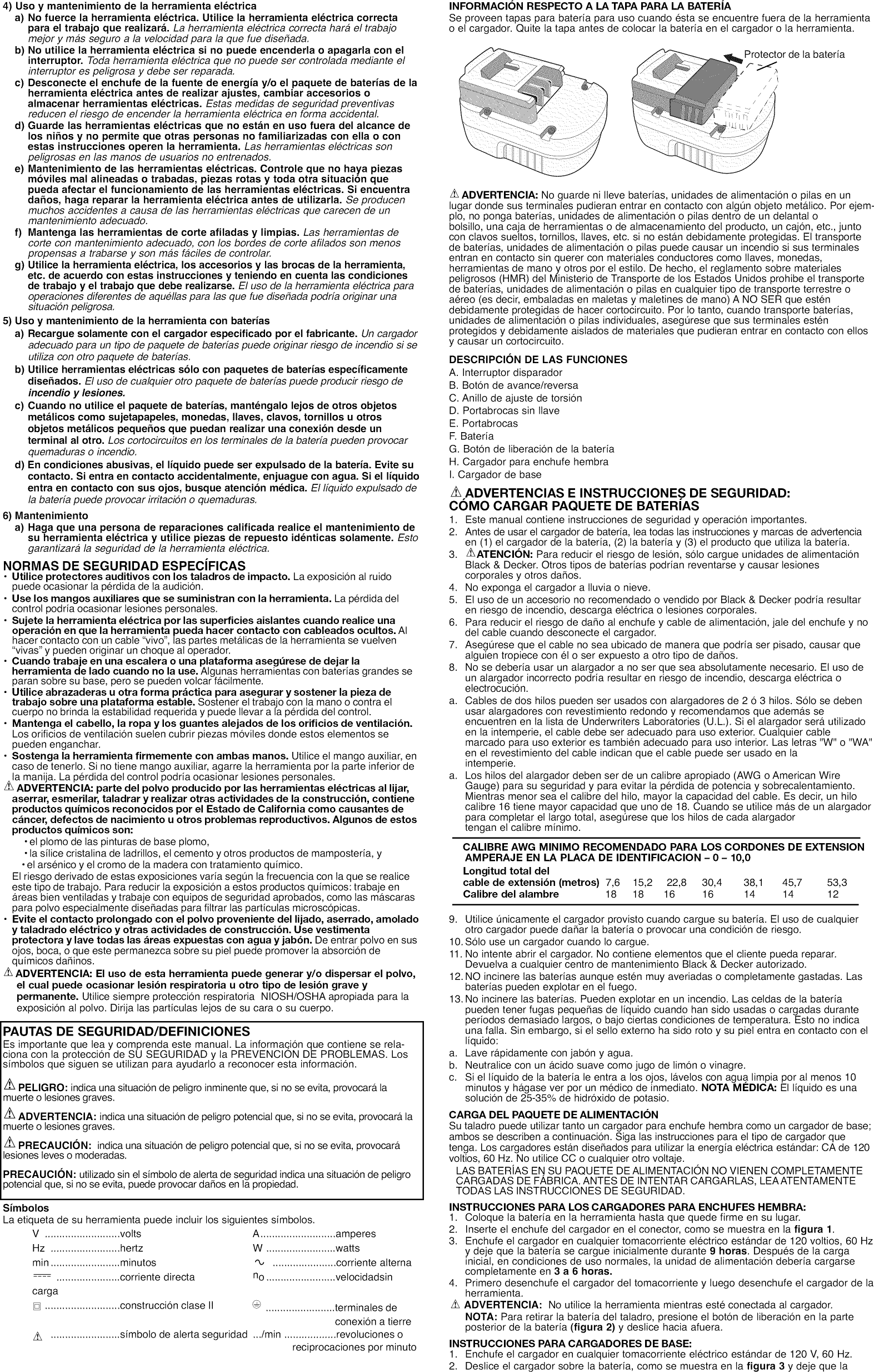 Page 6 of 7 - Black & Decker GC1800 TYPE 1 User Manual  CORDLESS DRILL - Manuals And Guides 1402312L
