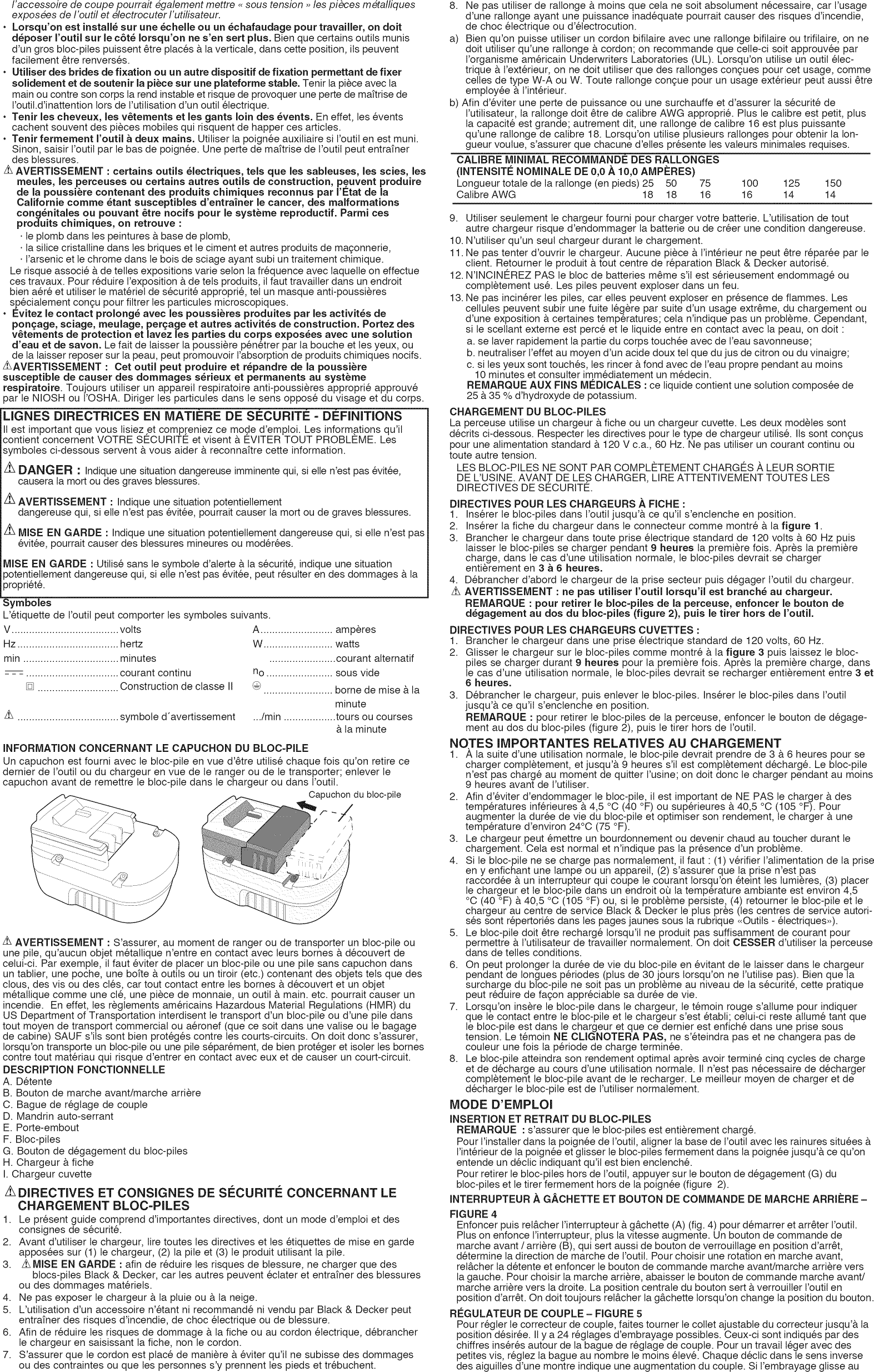 Page 4 of 7 - Black & Decker GC1800 TYPE 2 User Manual  CORDLESS DRILL - Manuals And Guides 1401490L