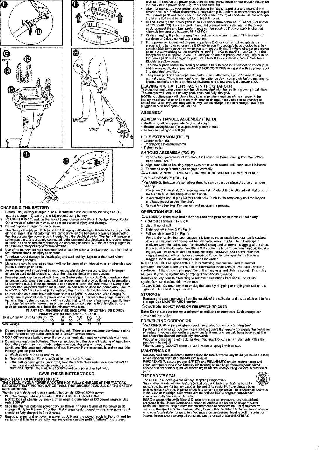 Page 2 of 7 - Black & Decker GC818 TYPE 1 User Manual  CULTIVATOR - Manuals And Guides L0905280