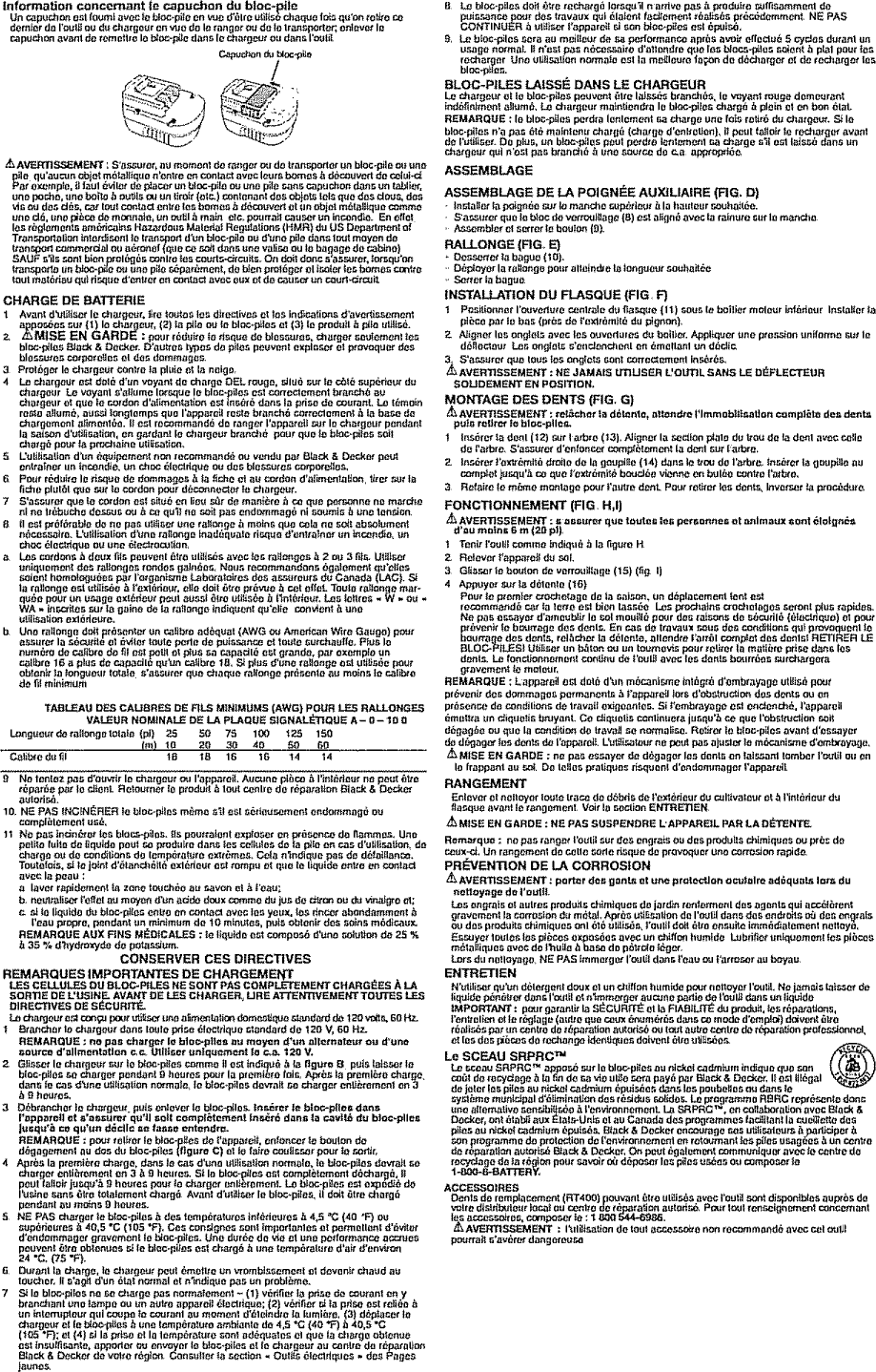 Page 4 of 7 - Black & Decker GC818 TYPE 1 User Manual  CULTIVATOR - Manuals And Guides L0905280