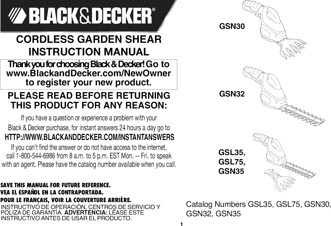 black & decker gsl35