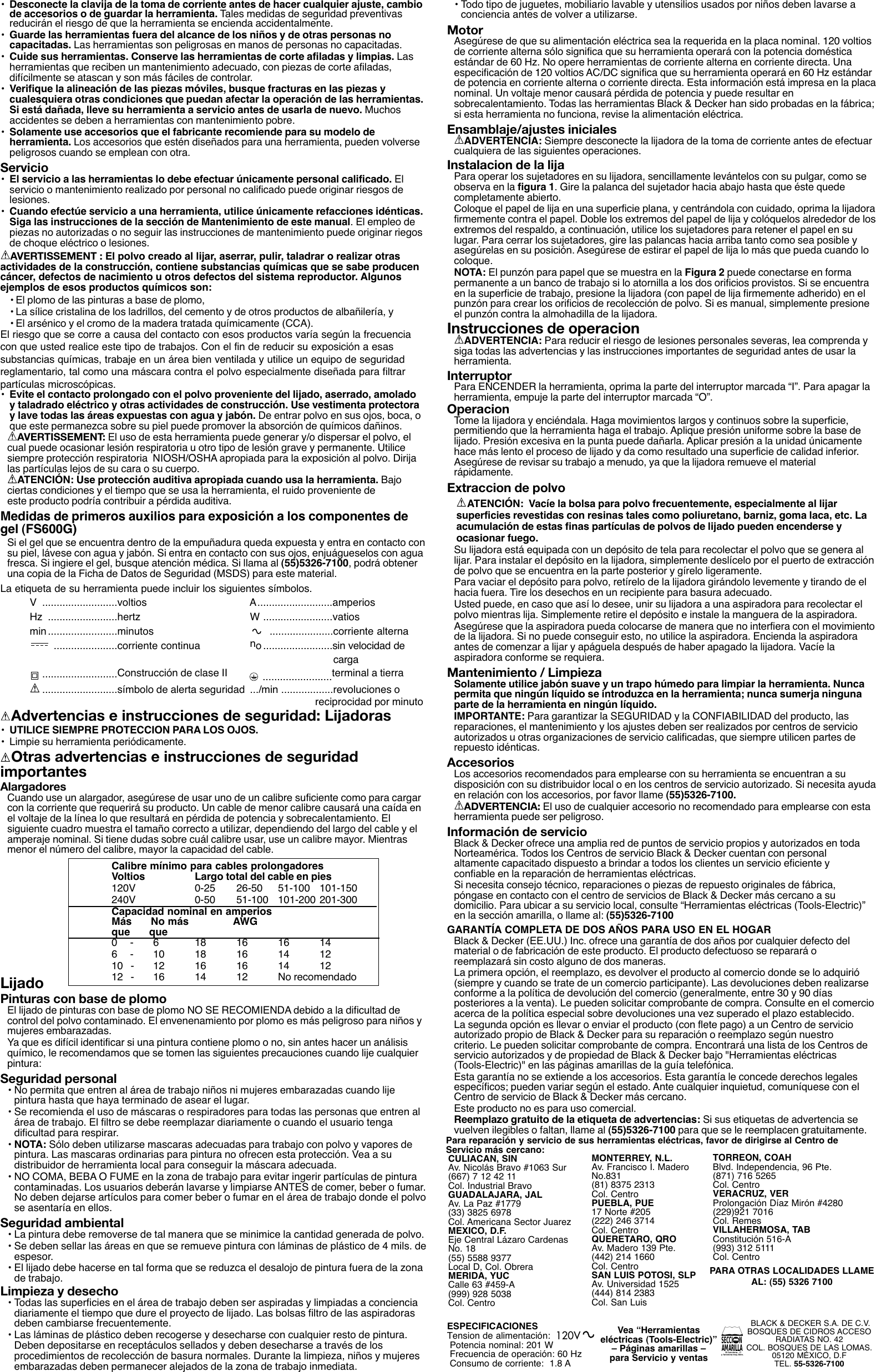Page 4 of 4 - Black-And-Decker Black-And-Decker-487931-00-Instruction-Manual- 487931-00,fs520, Fs540, Fs600g  Black-and-decker-487931-00-instruction-manual