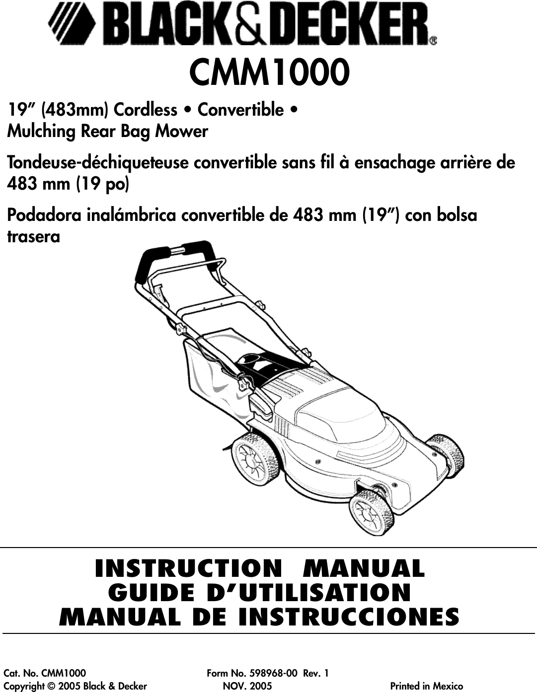 Black And Decker 598968 00 Instruction Manual 00,01,CMM1000