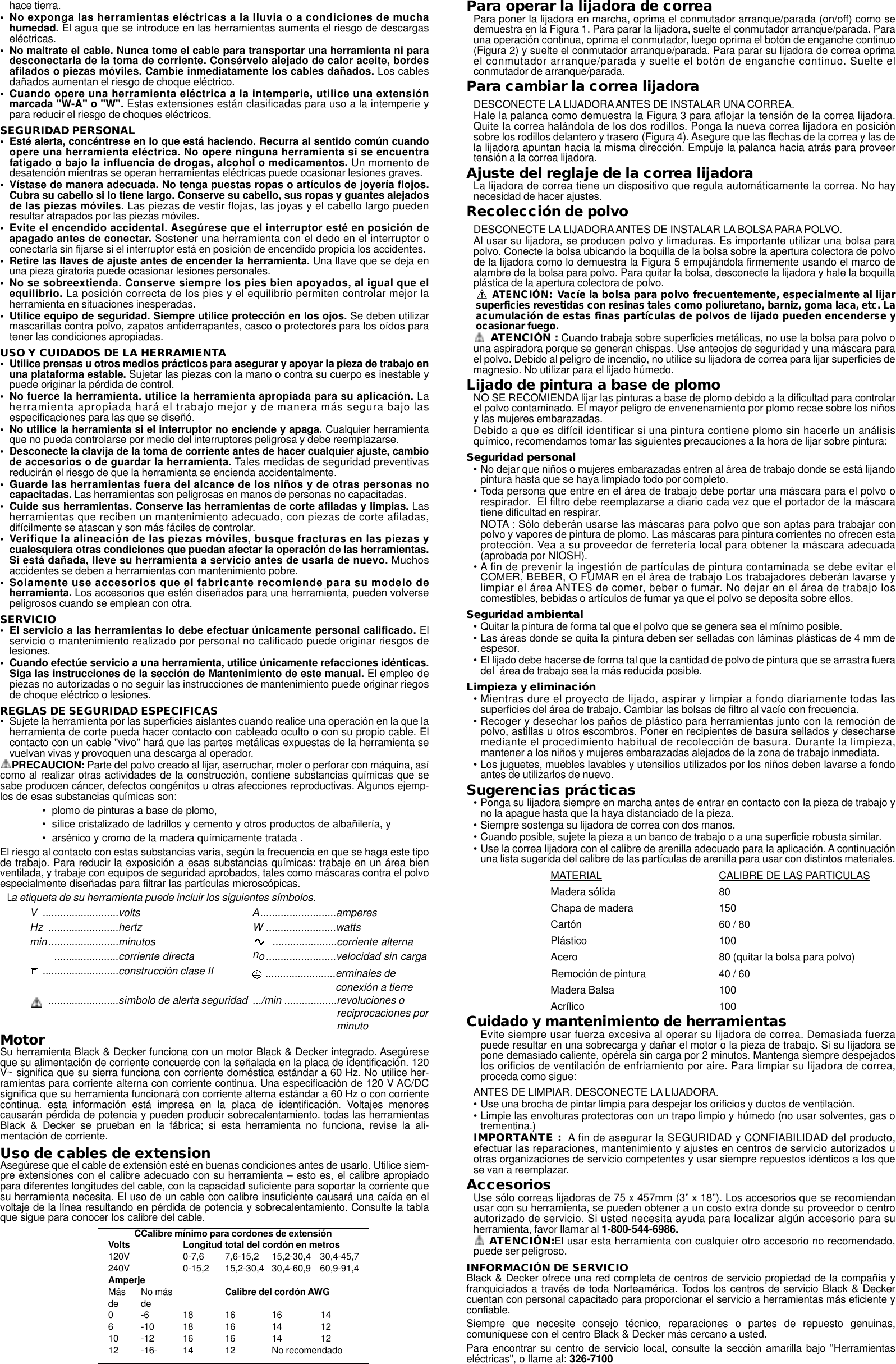 Page 4 of 5 - Black-And-Decker Black-And-Decker-607527-00-Instruction-Manual- 607527-00 BR300 Belt Sander  Black-and-decker-607527-00-instruction-manual