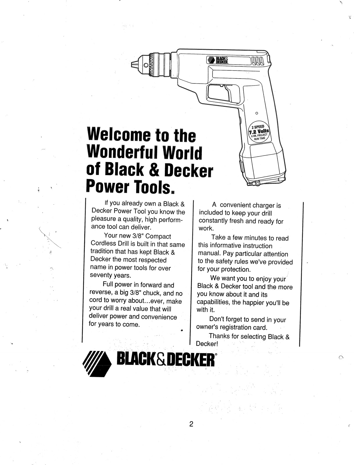 Page 2 of 12 - Black-And-Decker Black-And-Decker-9013-Instruction-Manual-  Black-and-decker-9013-instruction-manual