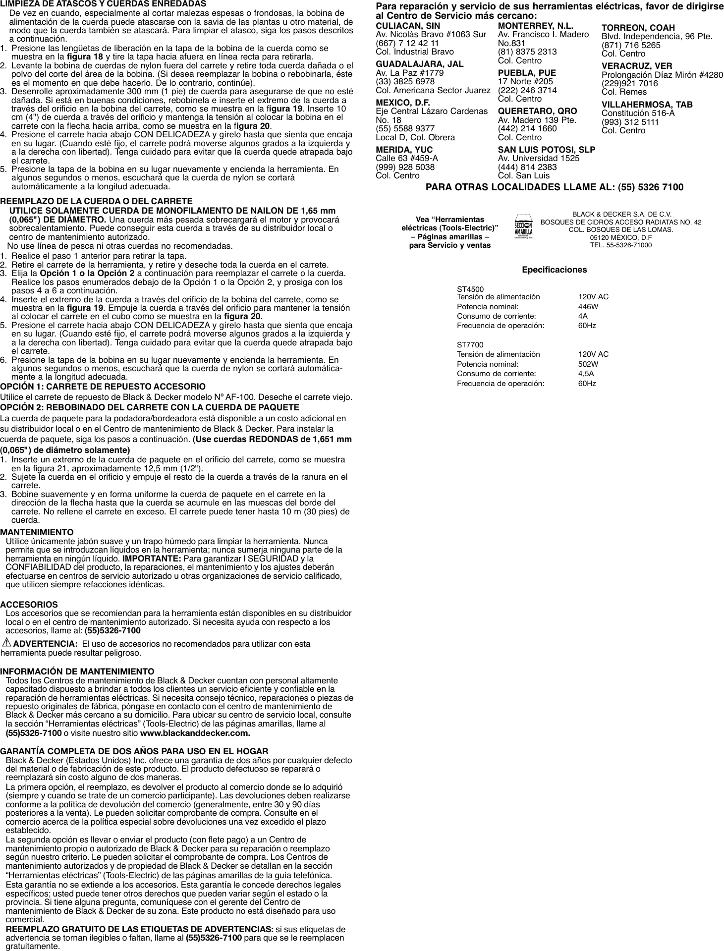 Page 6 of 6 - Black-And-Decker Black-And-Decker-90508813-Instruction-Manual- 90508813 ST4500 ST7700  Black-and-decker-90508813-instruction-manual