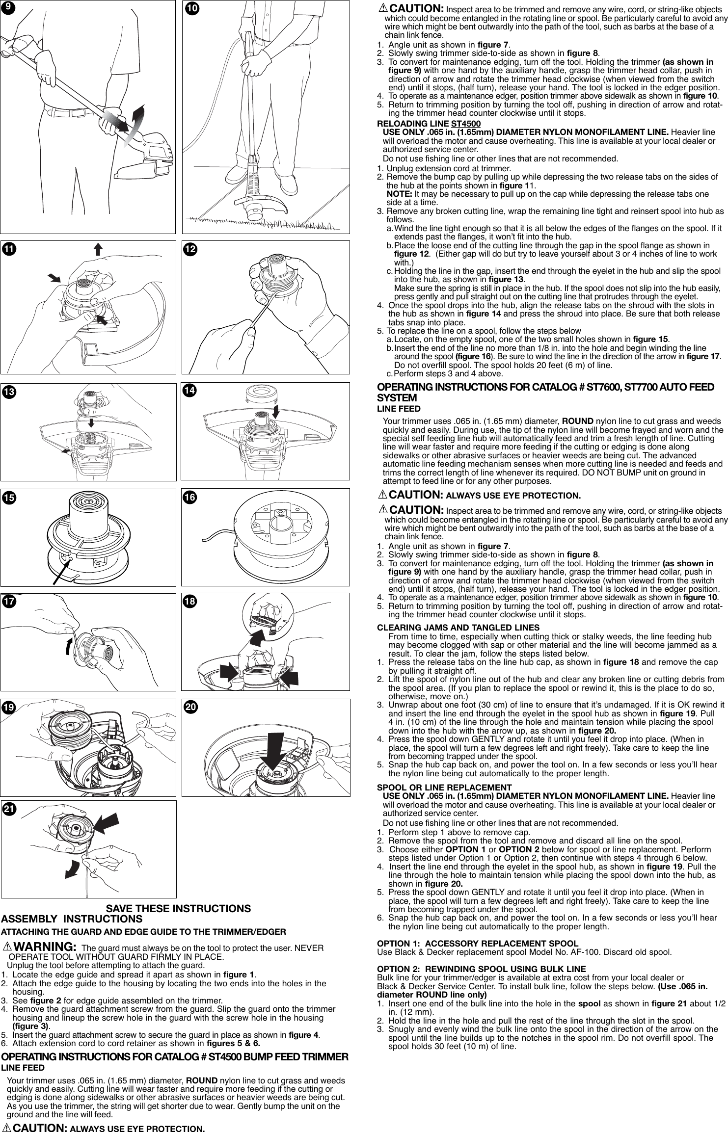 Black And Decker 90518515 Instruction Manual 01 ST4500 ST7600 ST7700