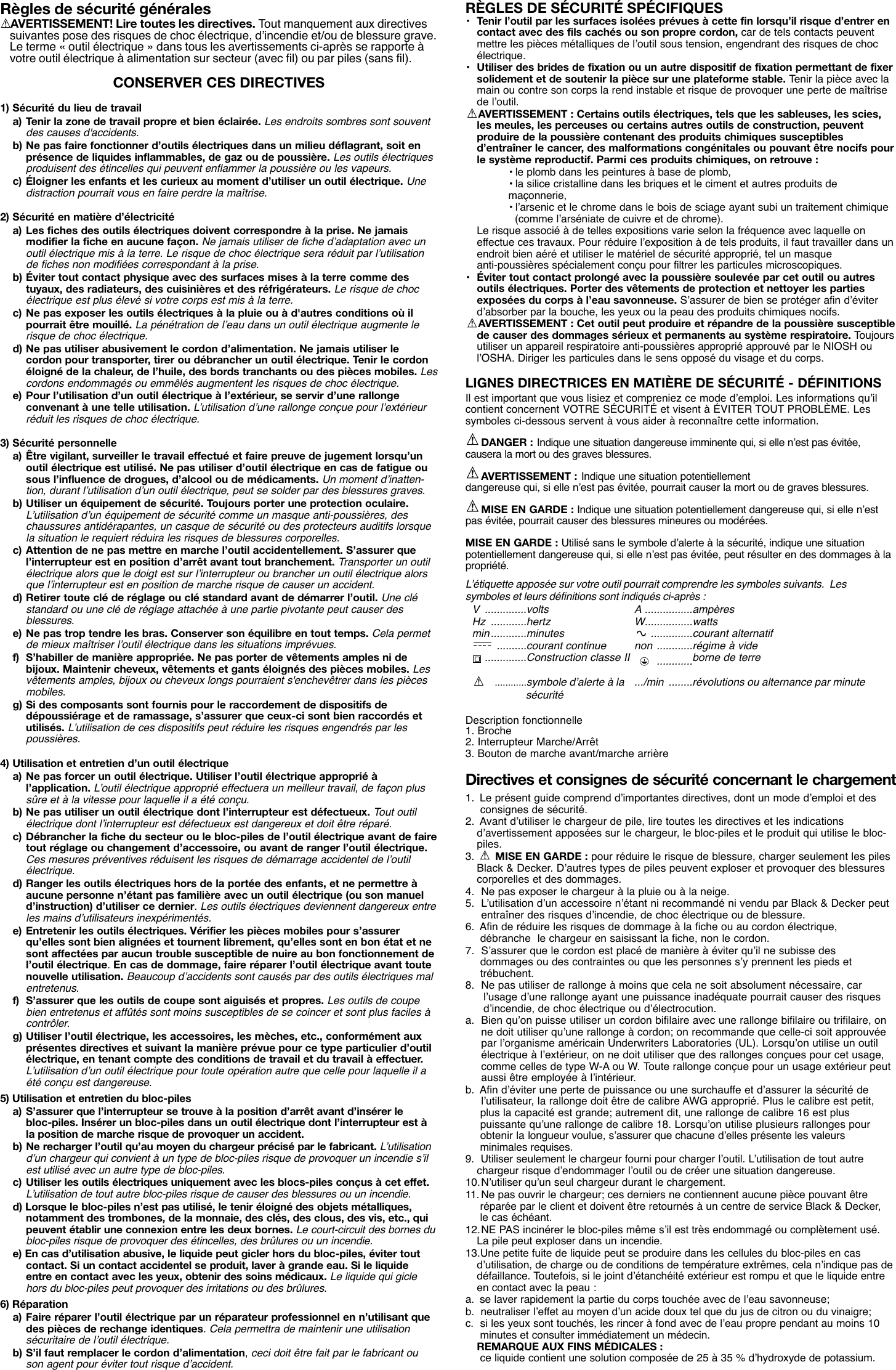 Page 3 of 6 - Black-And-Decker Black-And-Decker-90521837-Instruction-Manual- 90521837 CSD300T Manual REVISED  Black-and-decker-90521837-instruction-manual