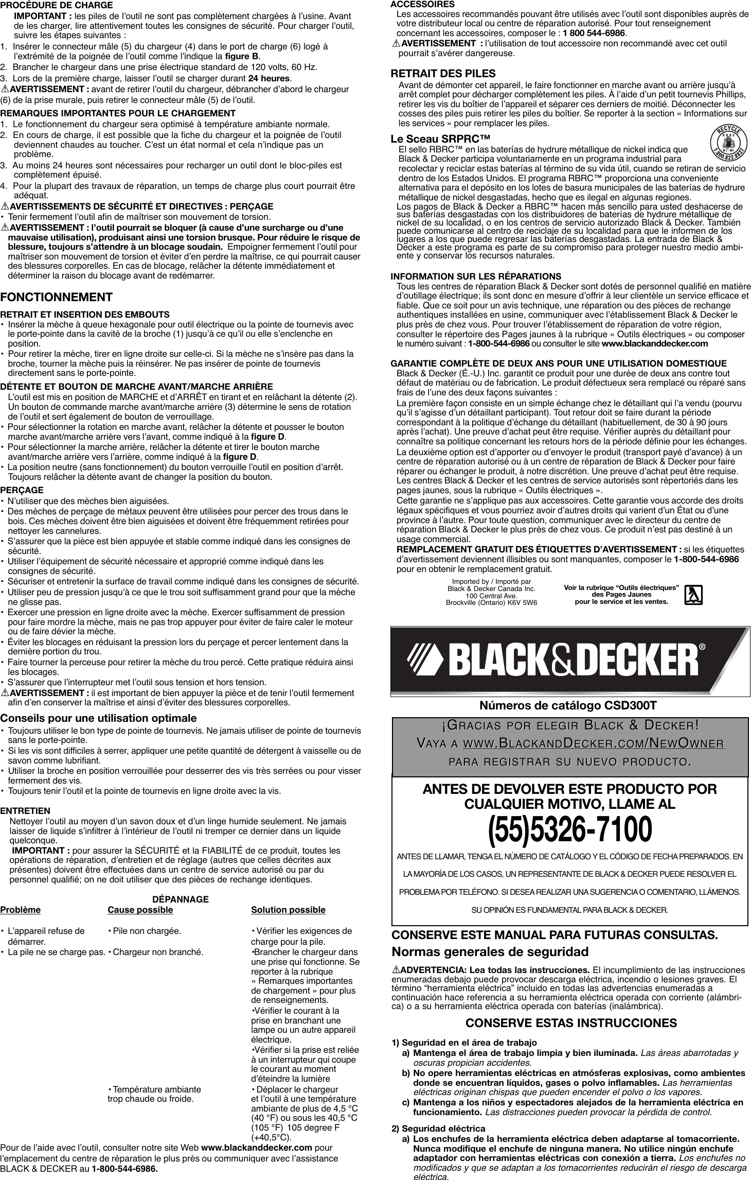 Page 4 of 6 - Black-And-Decker Black-And-Decker-90521837-Instruction-Manual- 90521837 CSD300T Manual REVISED  Black-and-decker-90521837-instruction-manual