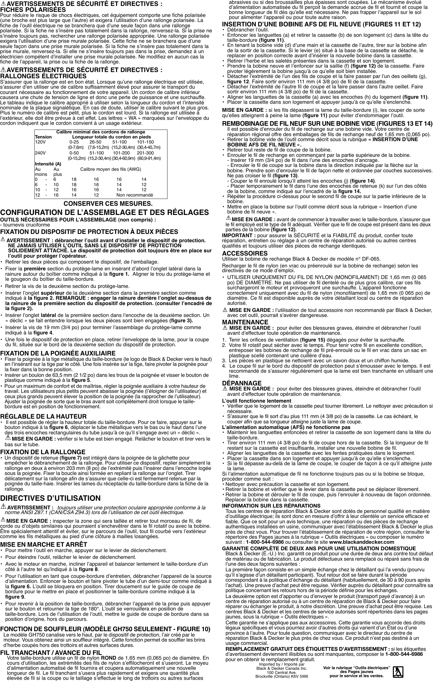 Page 4 of 6 - Black-And-Decker Black-And-Decker-90524916-Instruction-Manual- 90524916 01 GH700-750 REVISED  Black-and-decker-90524916-instruction-manual