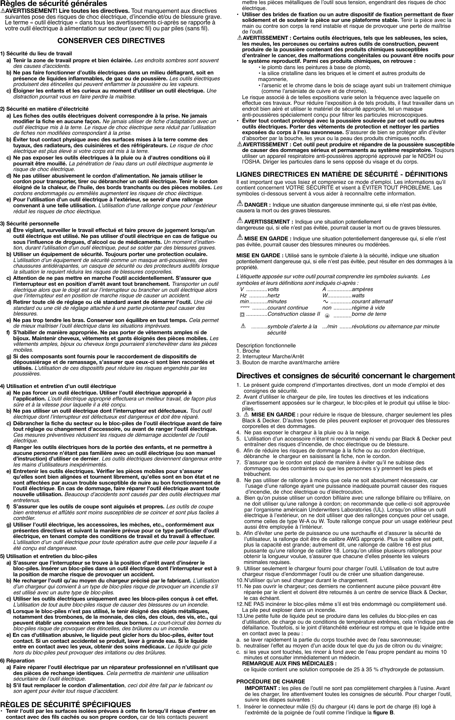 Page 3 of 6 - Black-And-Decker Black-And-Decker-90530144-Instruction-Manual- 90530144 CSD300T Manual REVISED  Black-and-decker-90530144-instruction-manual