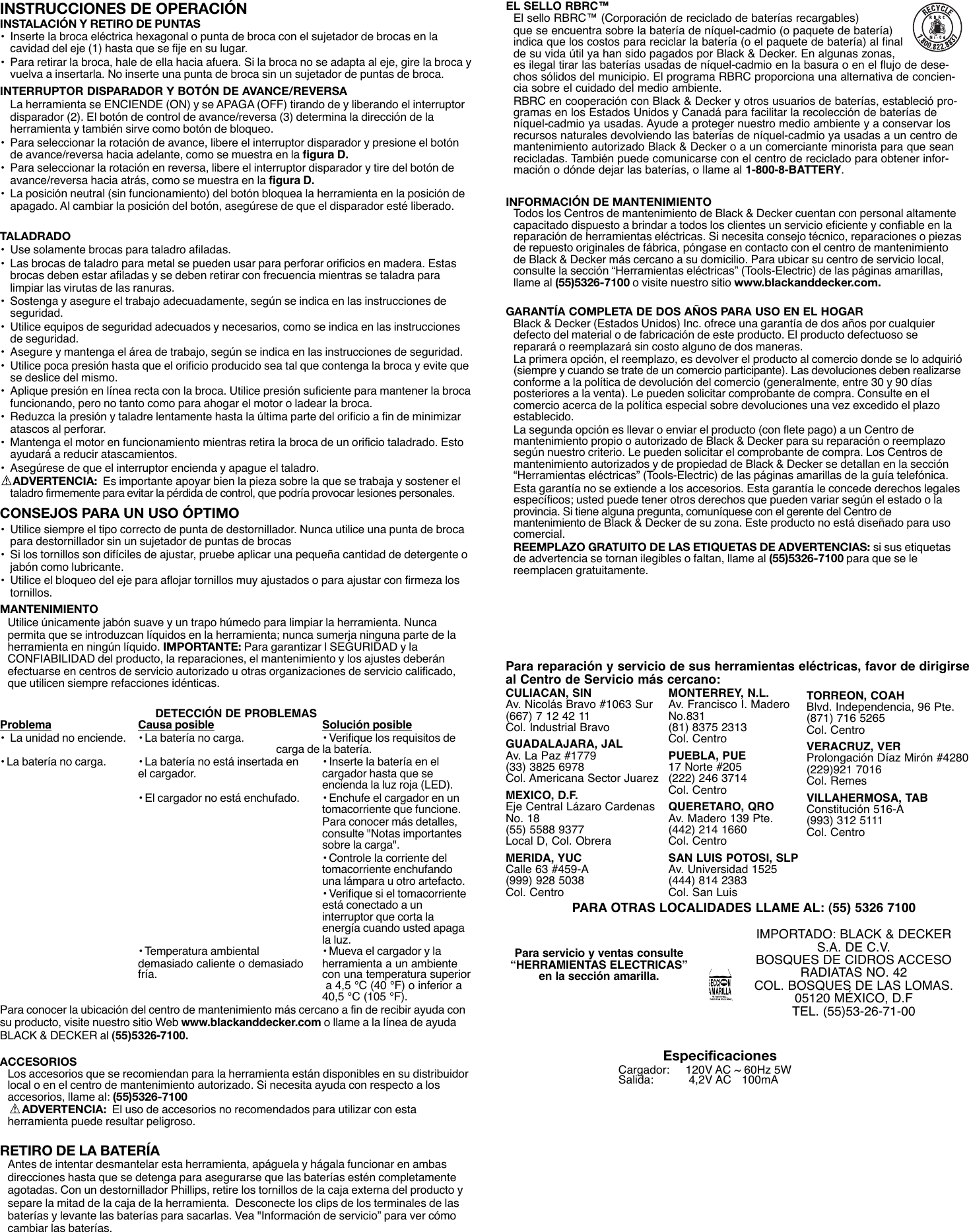 Page 6 of 6 - Black-And-Decker Black-And-Decker-90530144-Instruction-Manual- 90530144 CSD300T Manual REVISED  Black-and-decker-90530144-instruction-manual