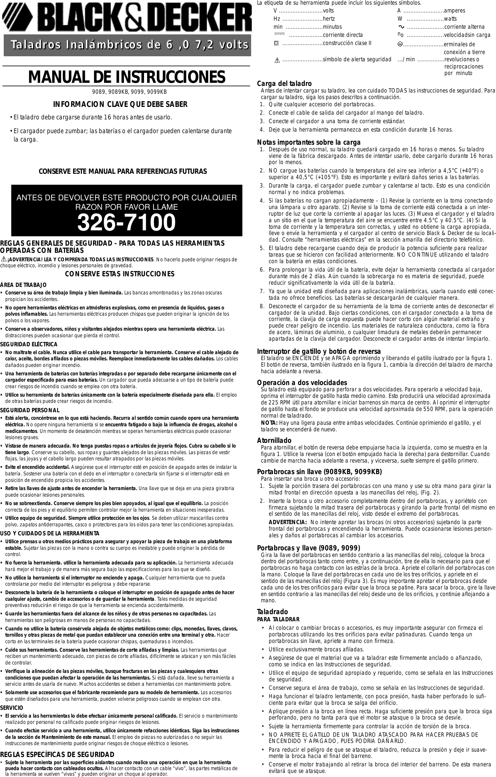 Black And Decker 9089Kb Users Manual 