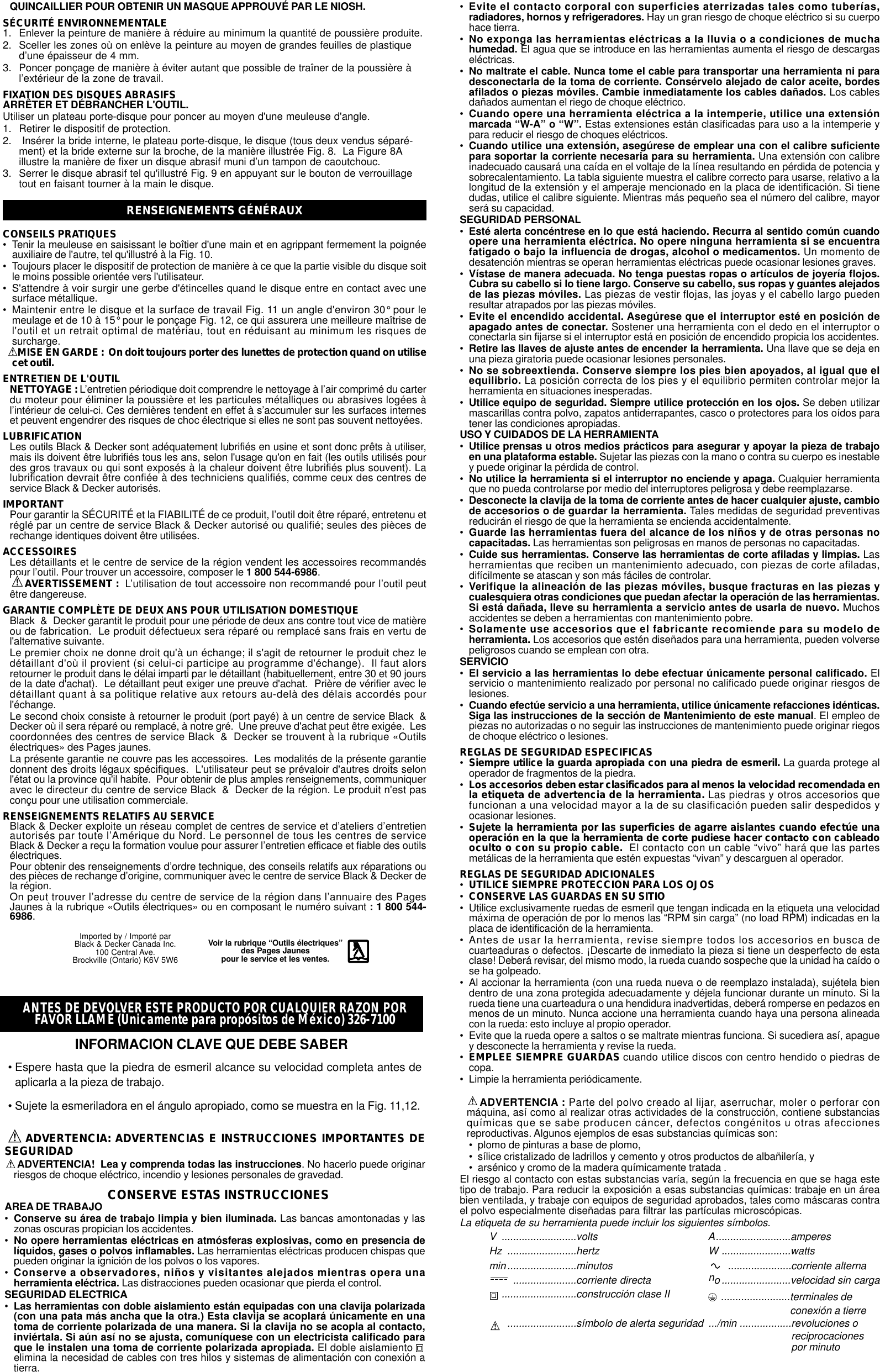Page 4 of 5 - Black-And-Decker Black-And-Decker-Black-And-Decker-Angle-Grinder-7750-Users-Manual- 581596-00 7750 Manual  Black-and-decker-black-and-decker-angle-grinder-7750-users-manual