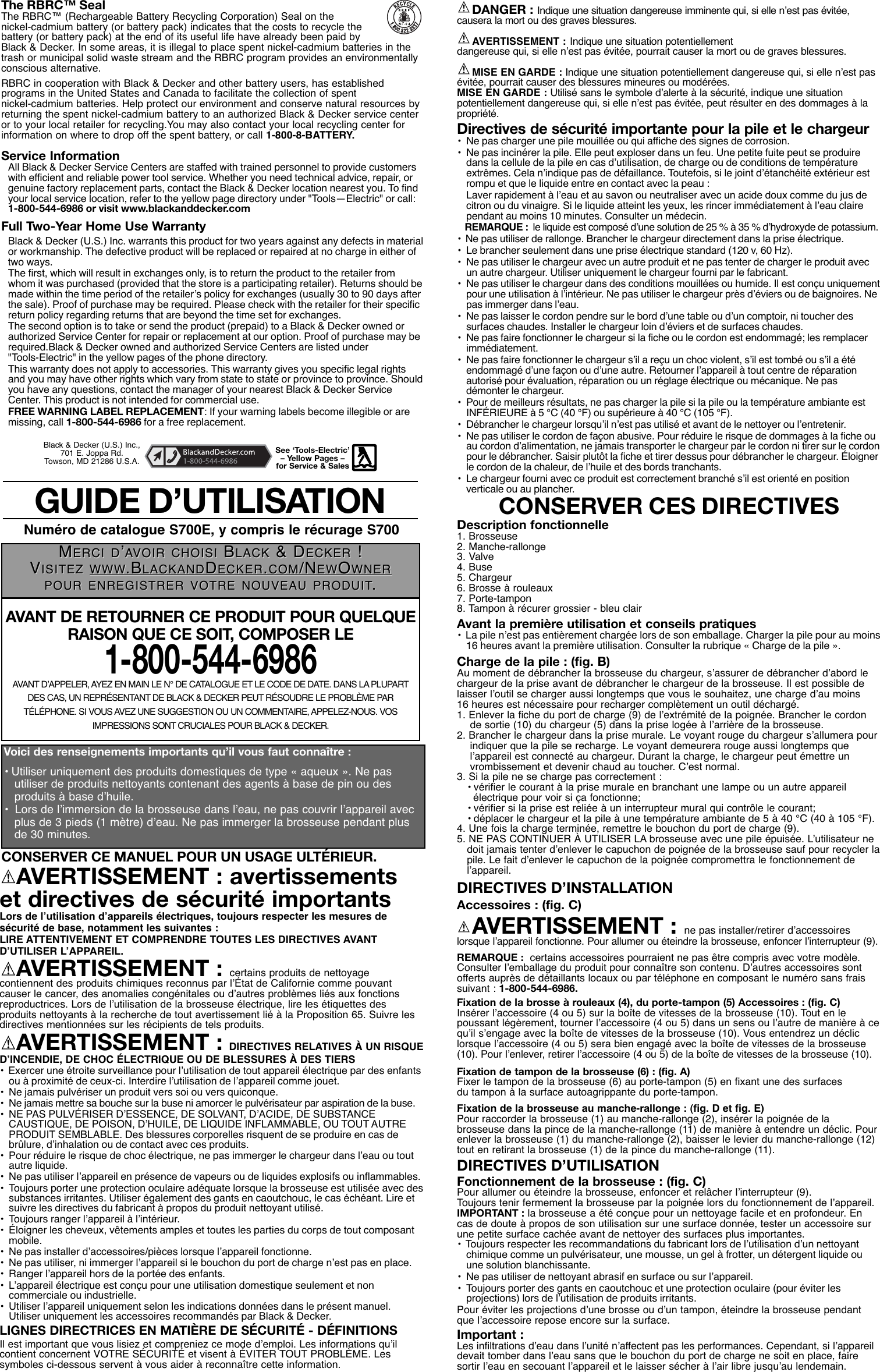 Page 3 of 6 - Black-And-Decker Black-And-Decker-Black-And-Decker-Scumbuster-Xtreme-S700E-Users-Manual- 90520668 S700E  Black-and-decker-black-and-decker-scumbuster-xtreme-s700e-users-manual