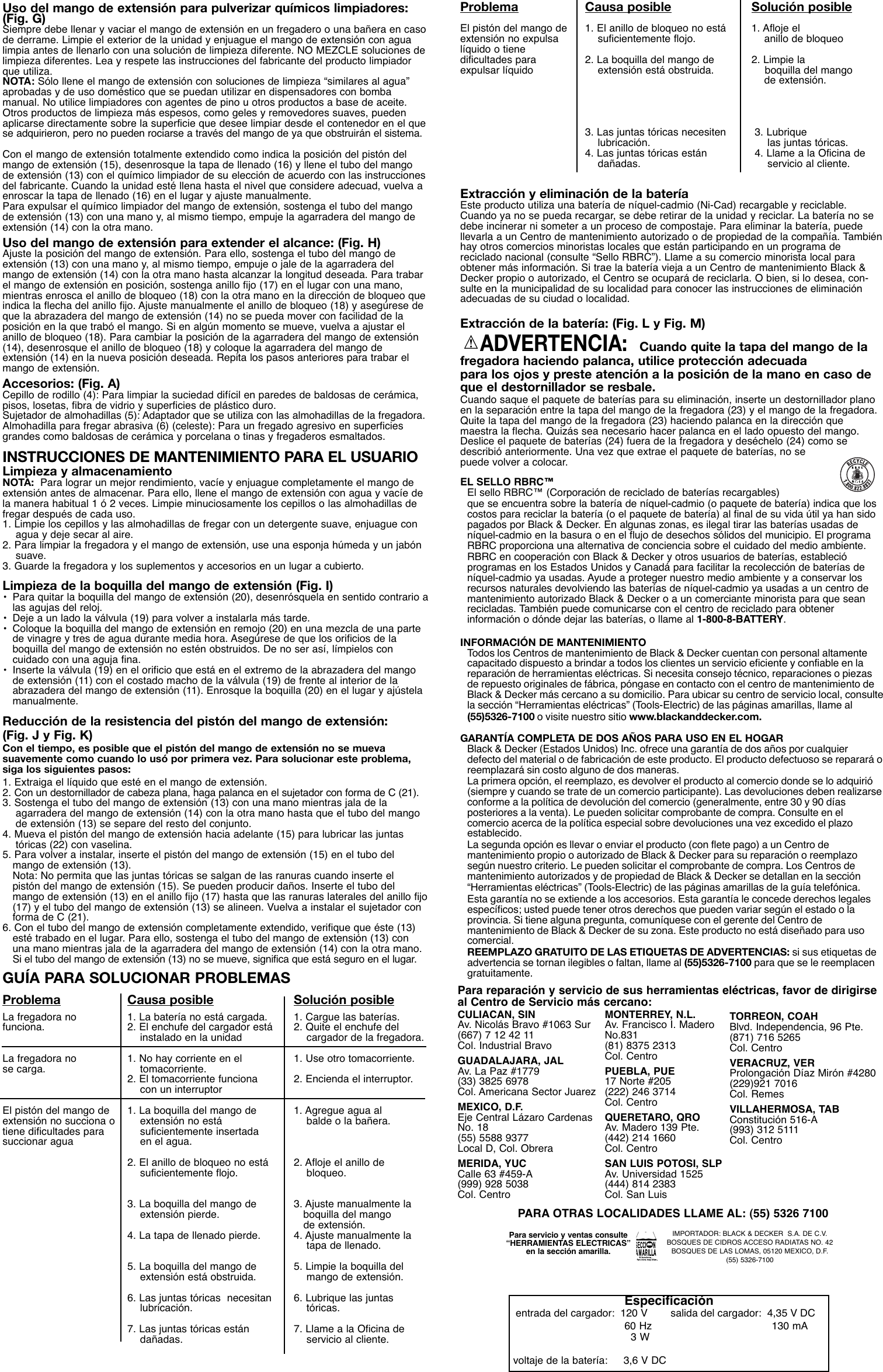 Page 6 of 6 - Black-And-Decker Black-And-Decker-Black-And-Decker-Scumbuster-Xtreme-S700E-Users-Manual- 90520668 S700E  Black-and-decker-black-and-decker-scumbuster-xtreme-s700e-users-manual