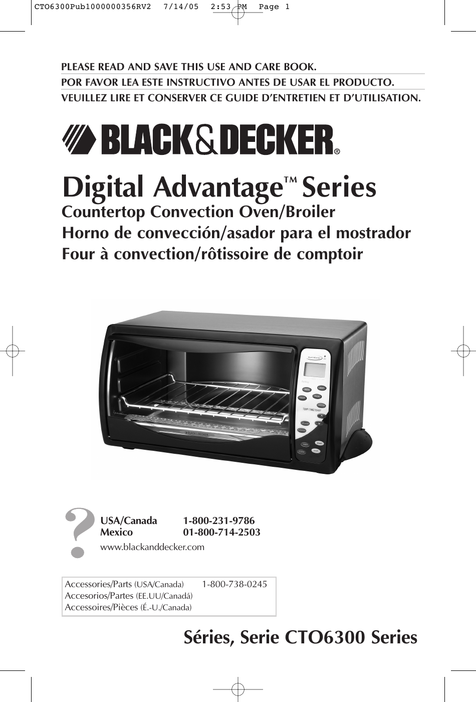 Black And Decker Cto6300 Use Care Manual