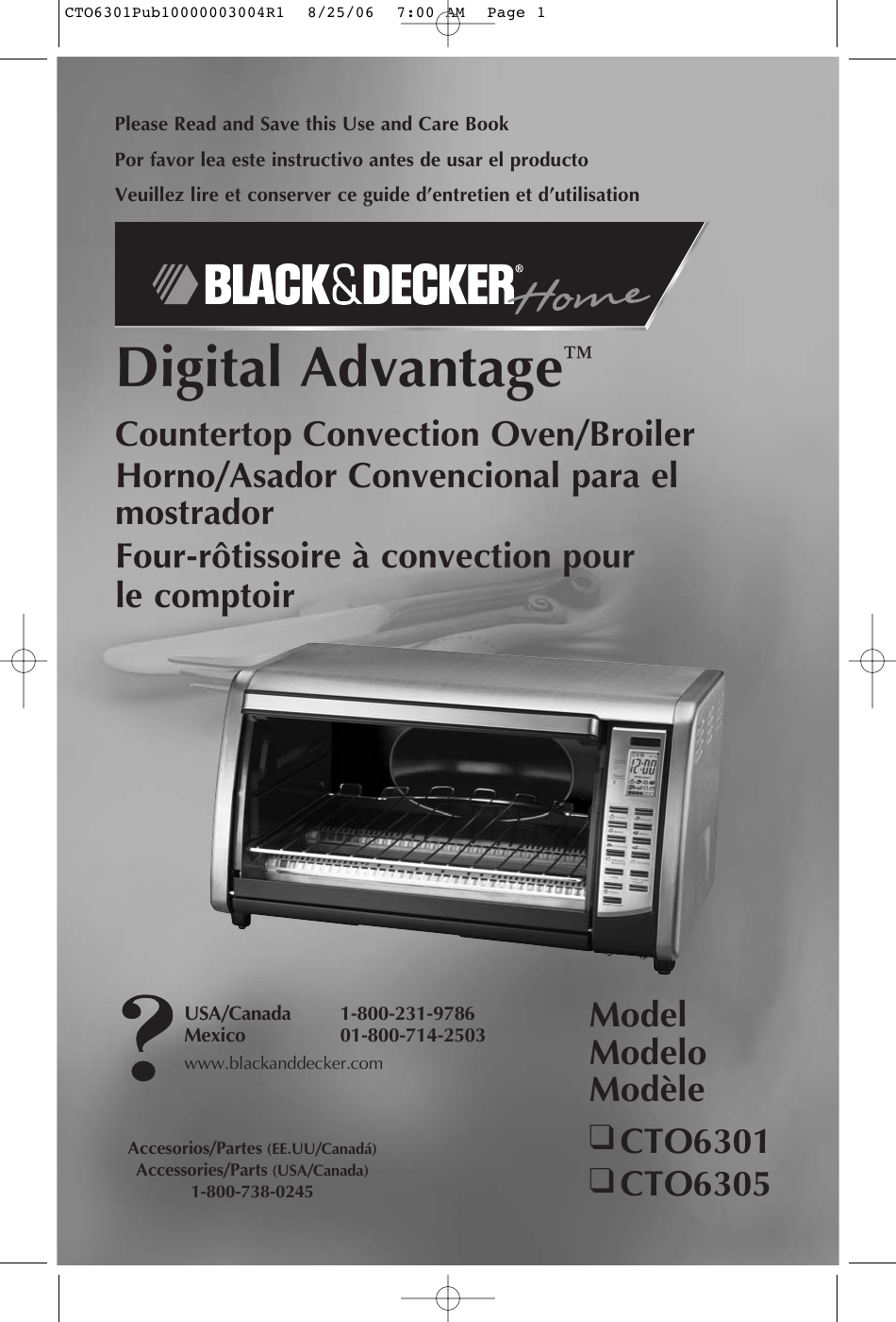 Black And Decker Cto6301 Use Care Manual