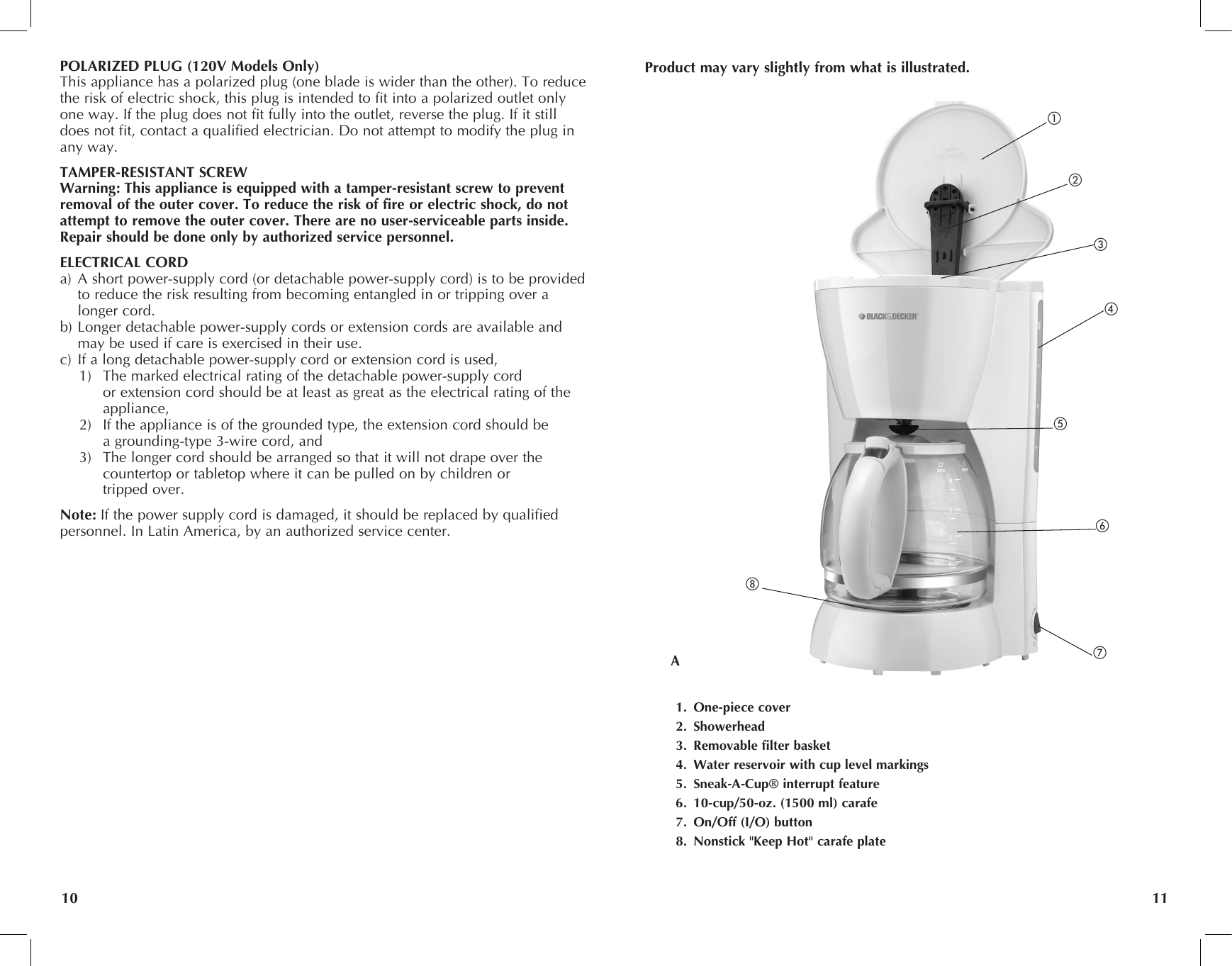Page 6 of 11 - Black-And-Decker Black-And-Decker-Dcm1100B-Dcm1100W-Use-And-Care-Manual-  Black-and-decker-dcm1100b-dcm1100w-use-and-care-manual