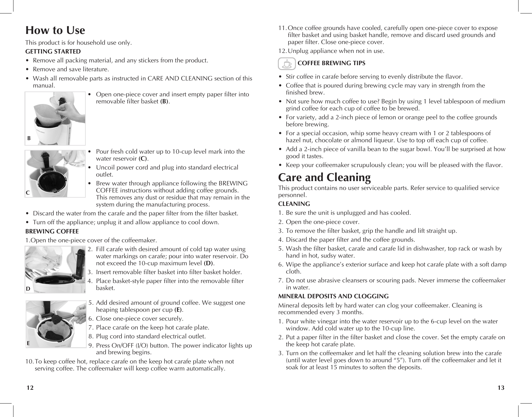 Page 7 of 11 - Black-And-Decker Black-And-Decker-Dcm1100B-Dcm1100W-Use-And-Care-Manual-  Black-and-decker-dcm1100b-dcm1100w-use-and-care-manual