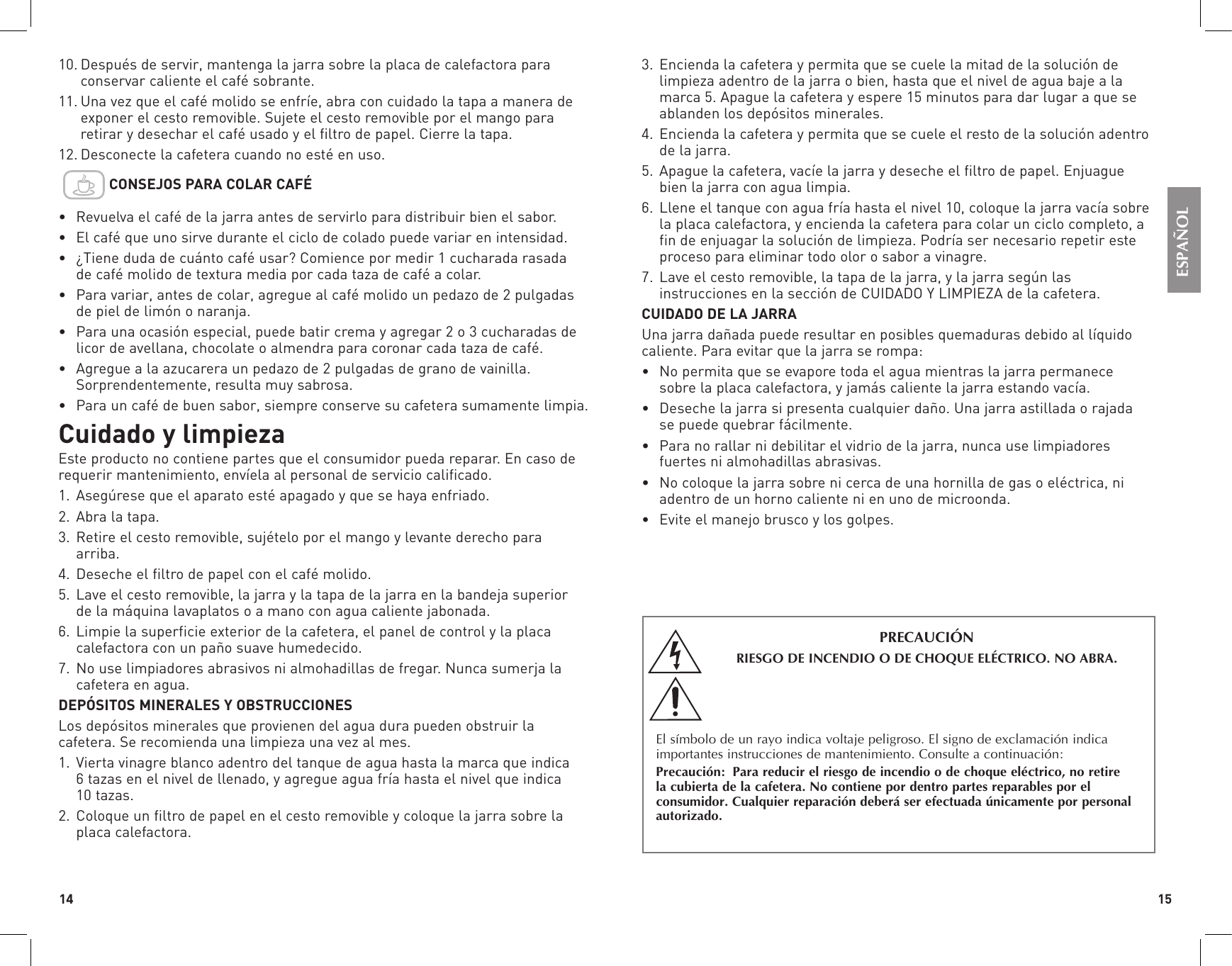 Page 8 of 11 - Black-And-Decker Black-And-Decker-Dcm1100W-Use-And-Care-Manual-  Black-and-decker-dcm1100w-use-and-care-manual