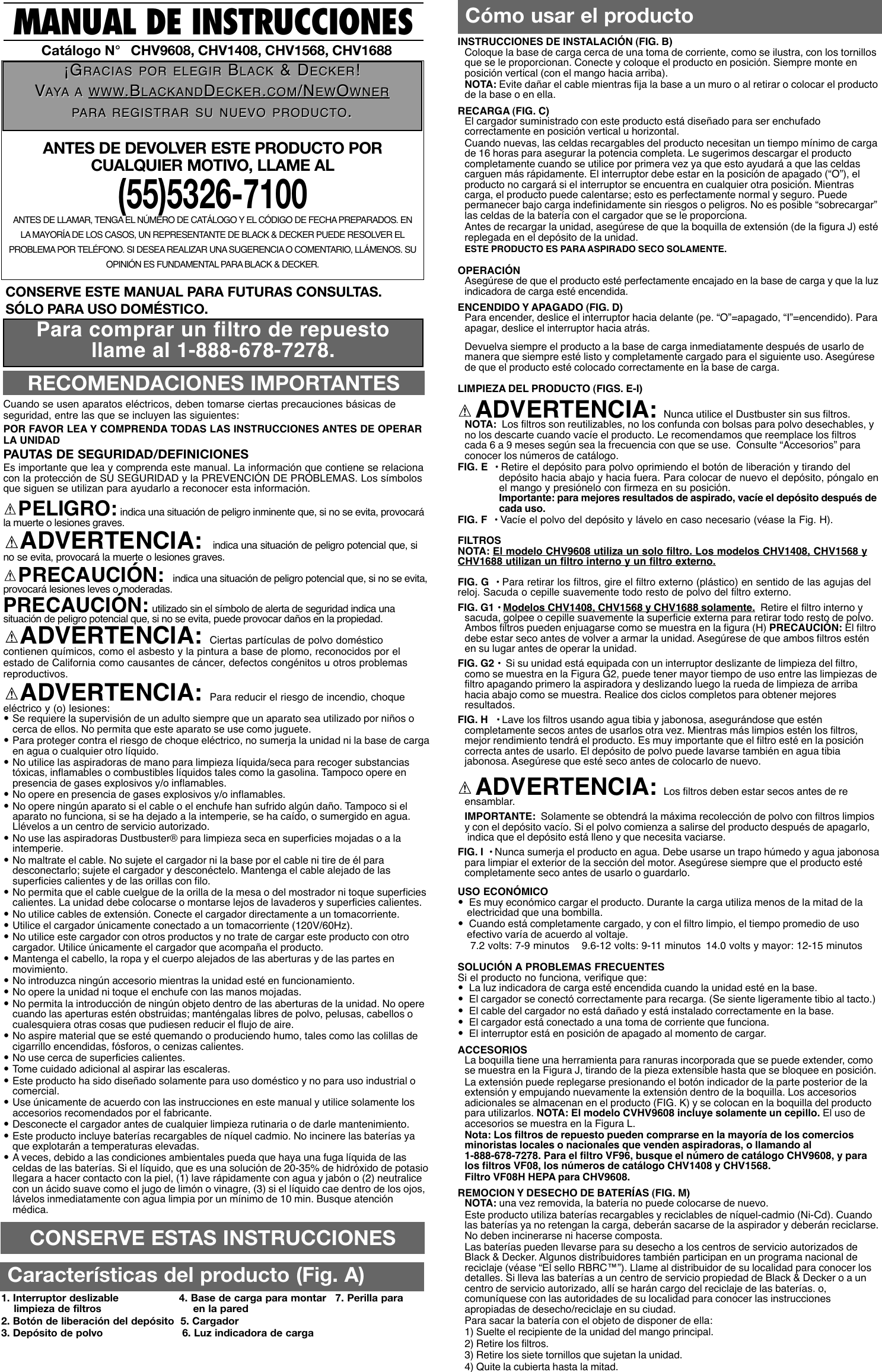 Page 4 of 5 - Black-And-Decker Black-And-Decker-Dustbuster-Chv1408-Instruction-Manual- 90513719 01 CHV9608 Etc  Black-and-decker-dustbuster-chv1408-instruction-manual