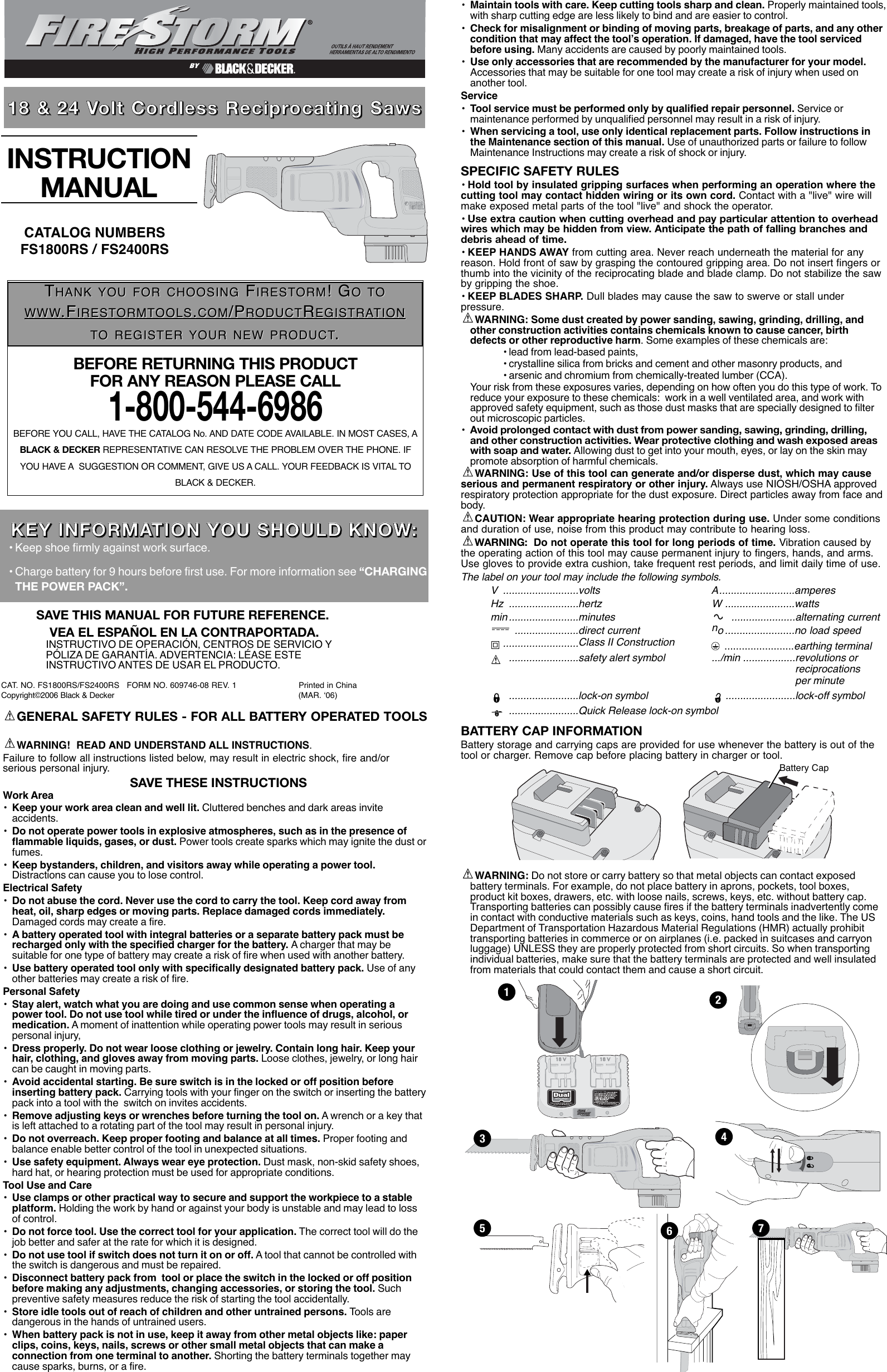 Page 1 of 7 - Black-And-Decker Black-And-Decker-Fire-Storm-609746-08-Instruction-Manual- 609746-08 01 FS1800RS  Black-and-decker-fire-storm-609746-08-instruction-manual