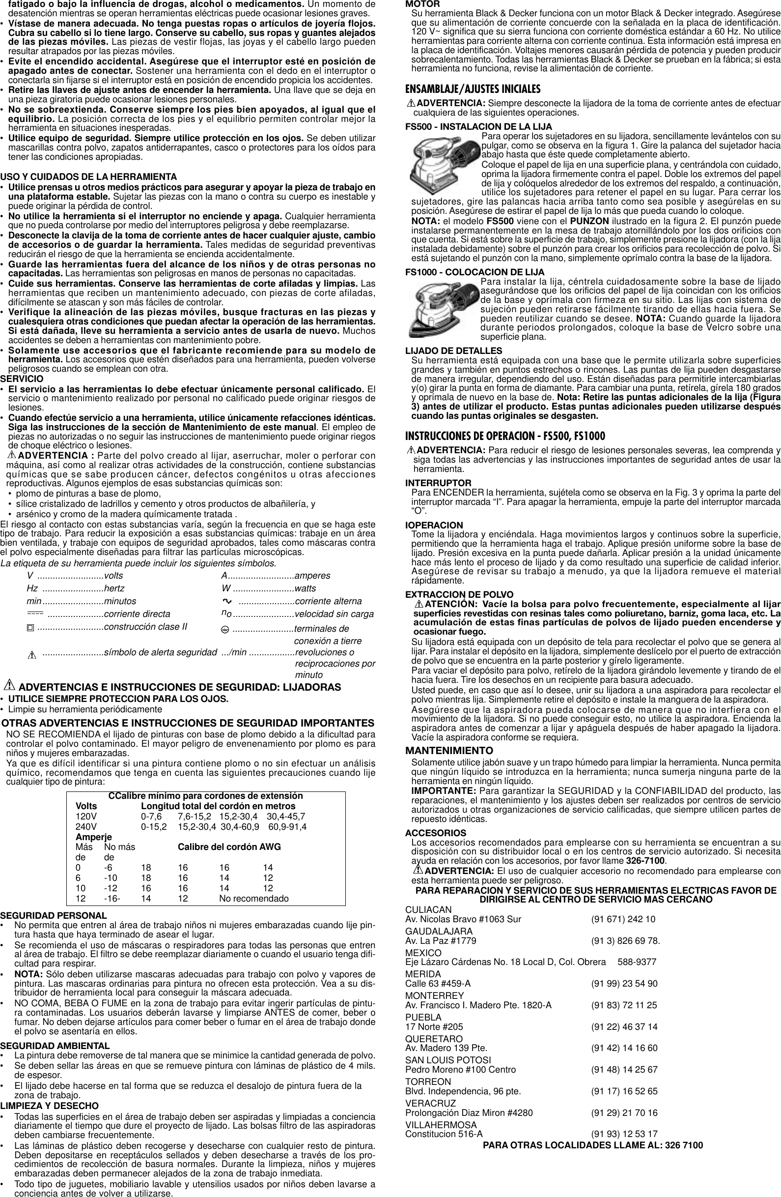 Page 4 of 5 - Black-And-Decker Black-And-Decker-Fs1000-Instruction-Manual- FS500 Manual  Black-and-decker-fs1000-instruction-manual