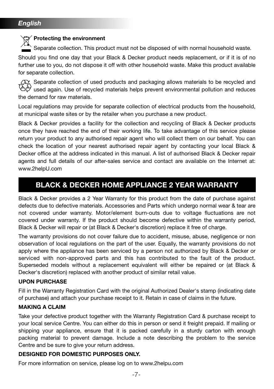 Page 7 of 9 - Black-And-Decker Black-And-Decker-Jc200-Instruction-Manual- Black-and-decker-jc200-instruction-manual