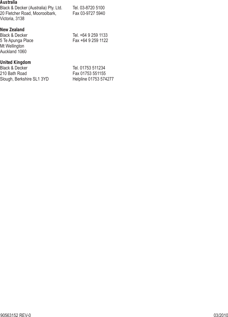 Page 12 of 12 - Black-And-Decker Black-And-Decker-Ks600E-Users-Manual-  Black-and-decker-ks600e-users-manual